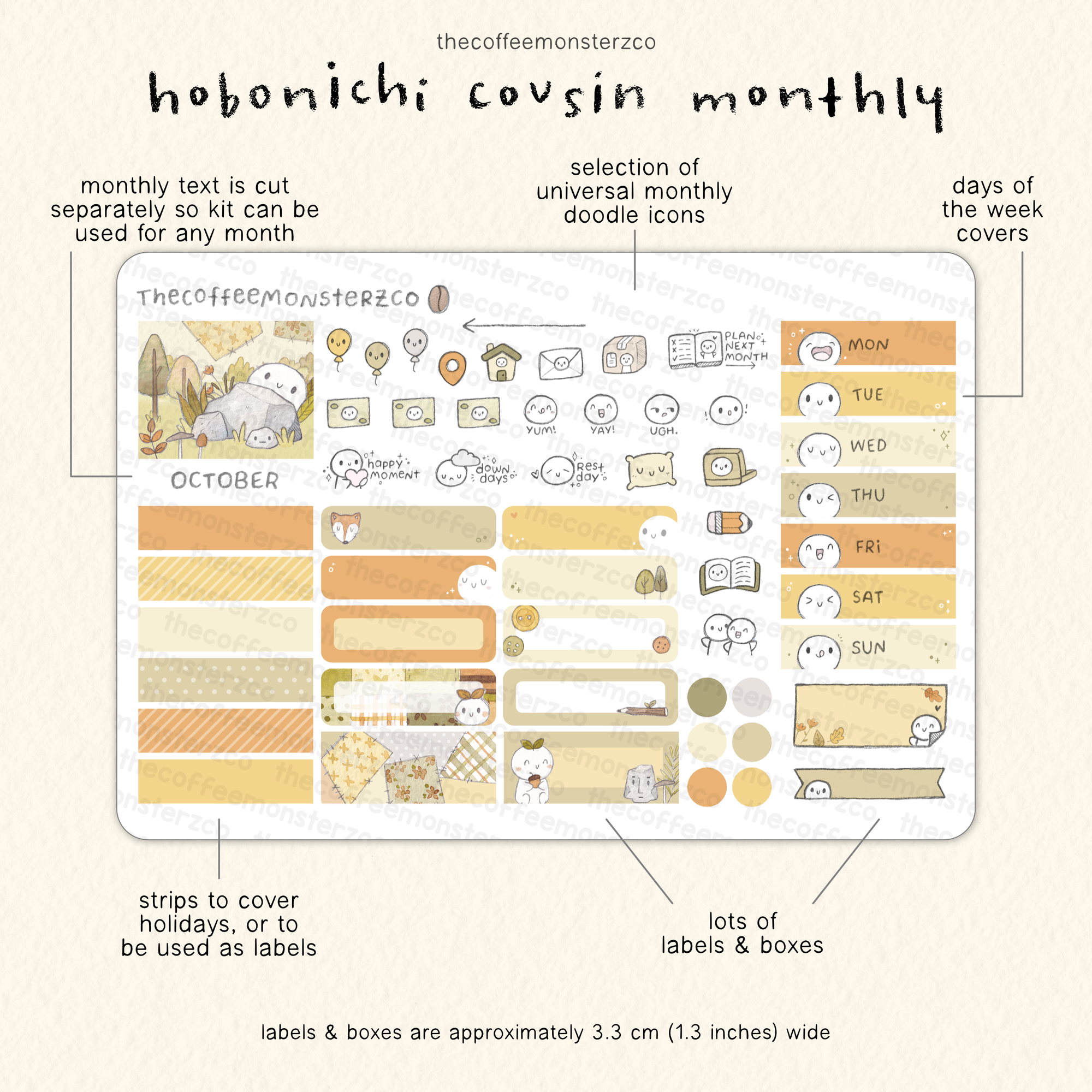 2026 Hobonichi Cousin Monthly Kits