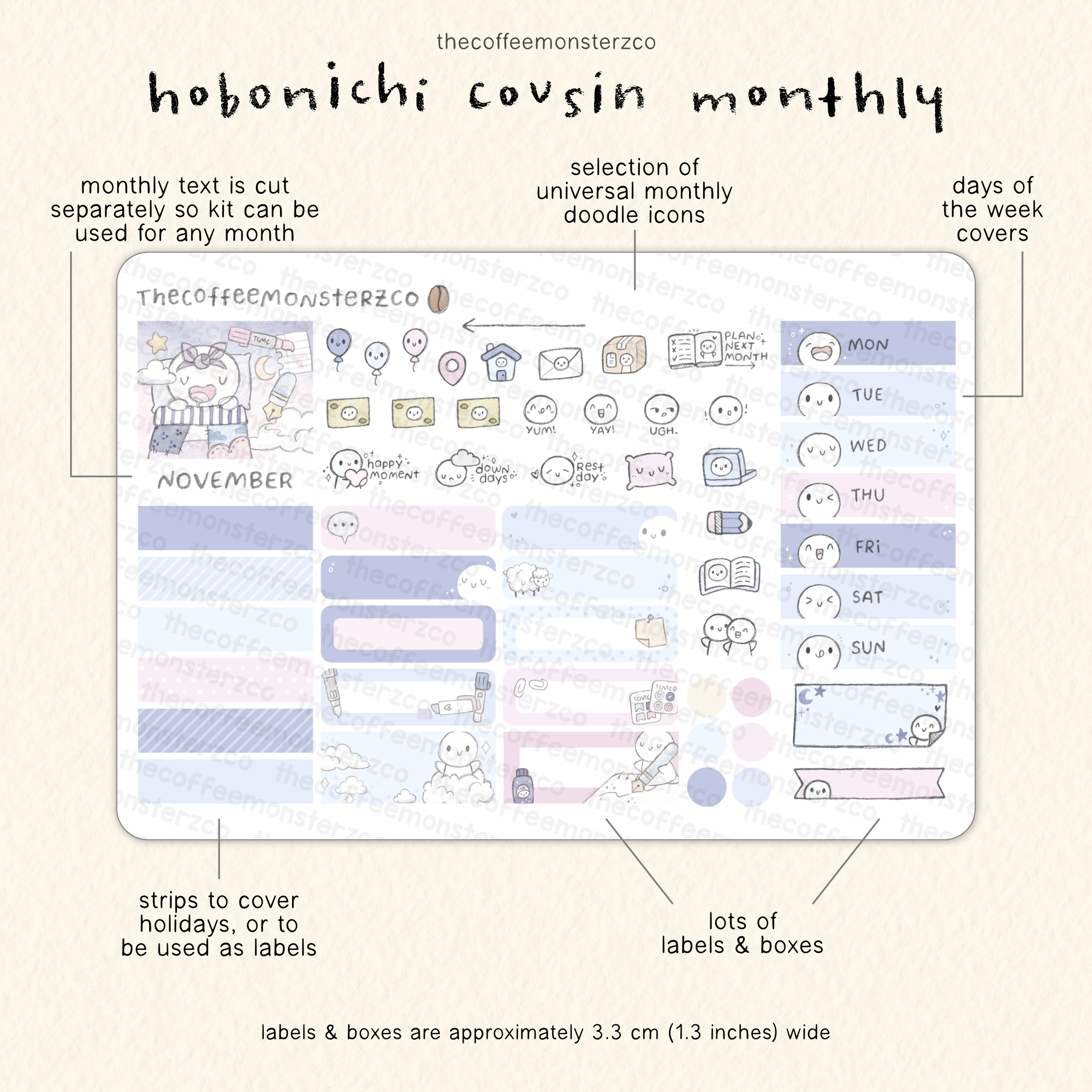 2026 Hobonichi Cousin Monthly Kits