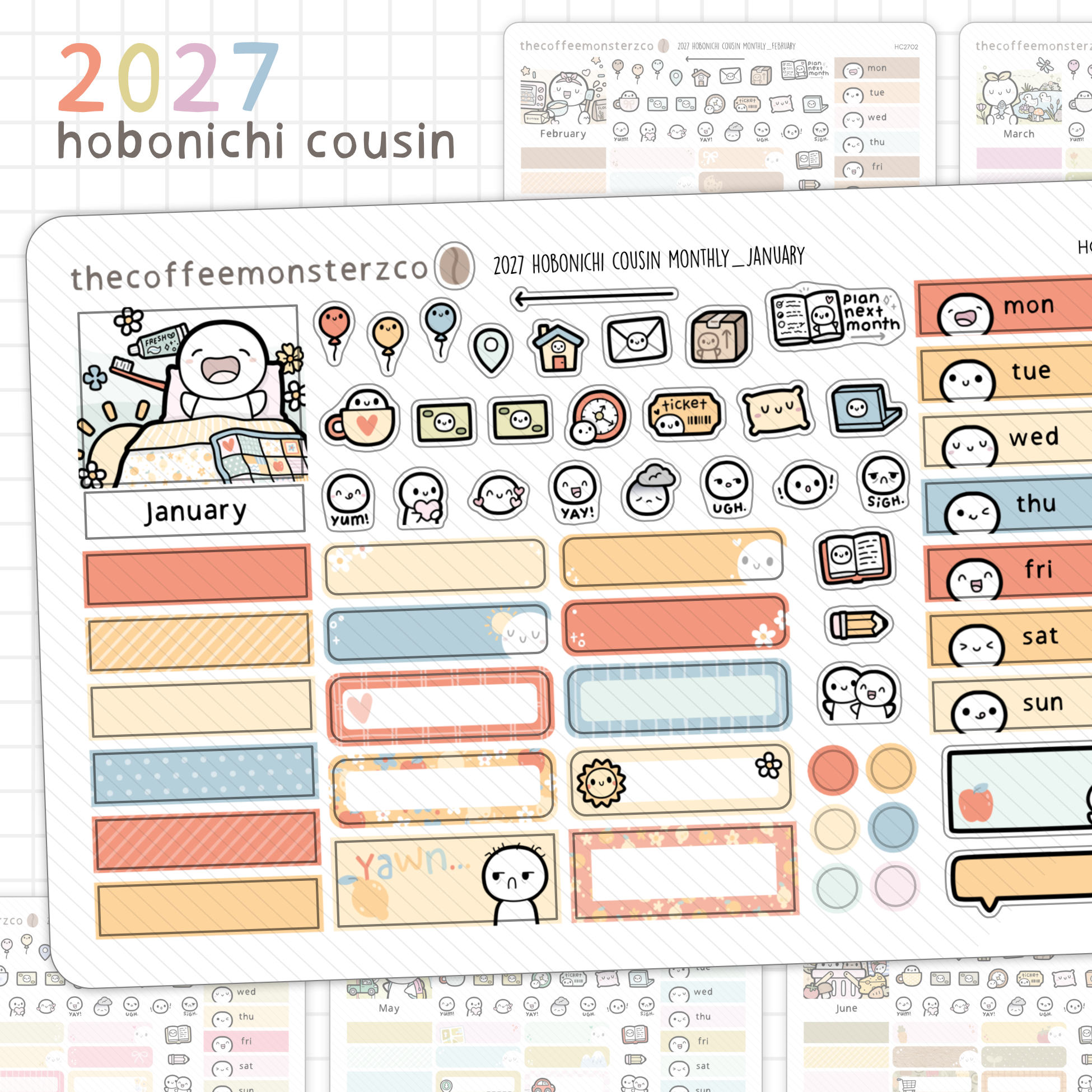 2027 Hobonichi Cousin Monthly Kits