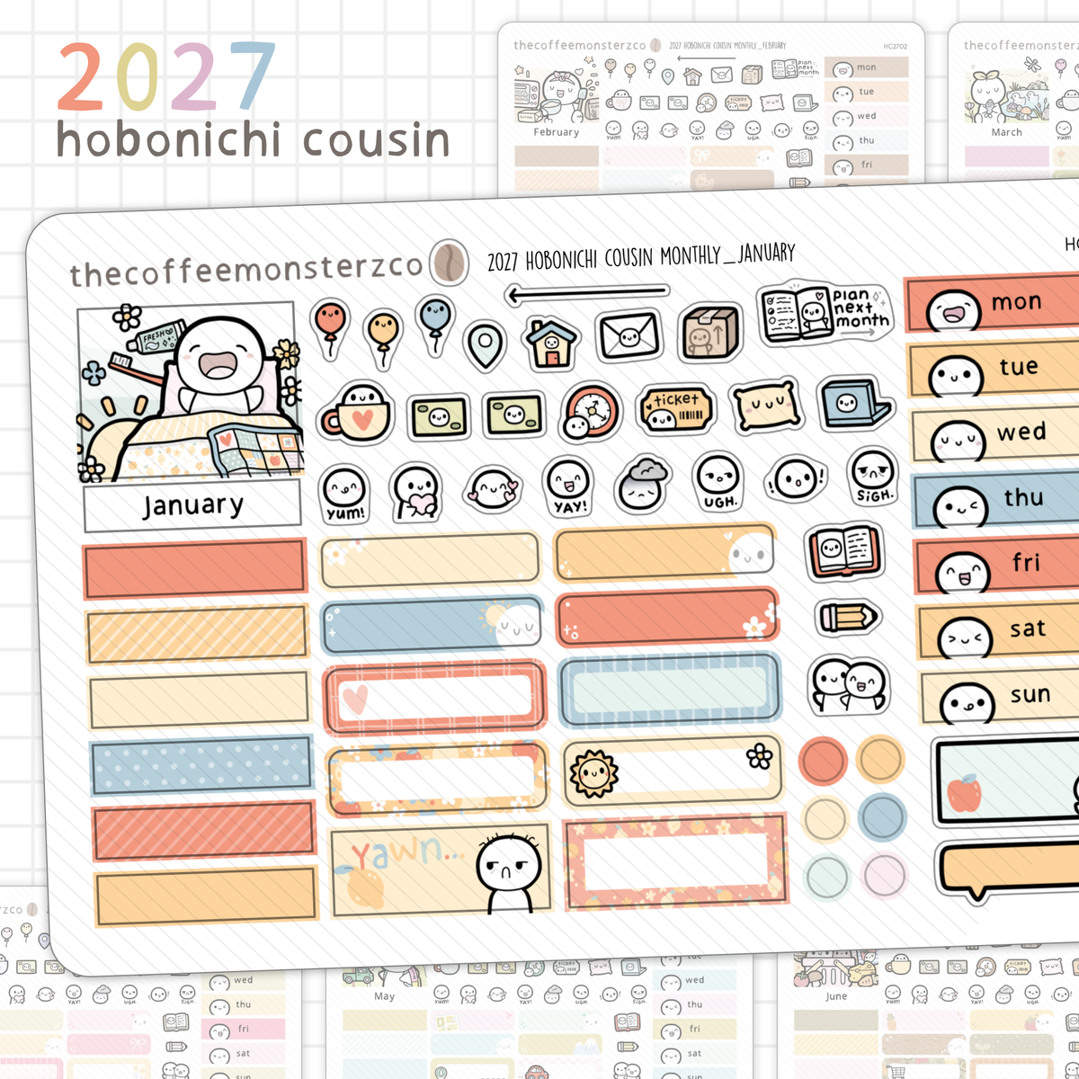2027 Hobonichi Cousin Monthly Kits