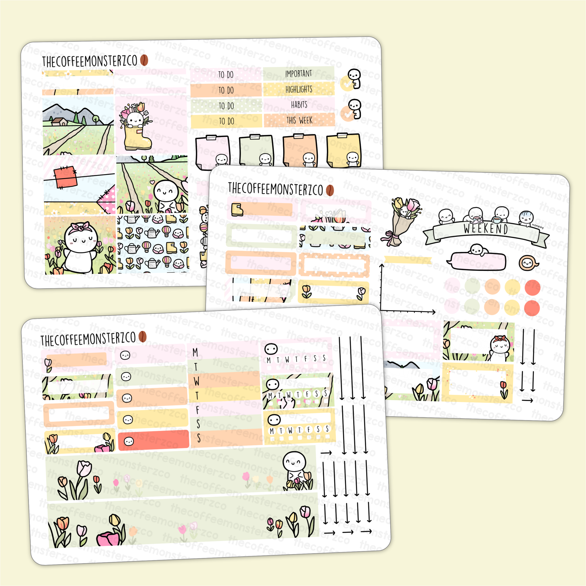 Tulip Fields Hobonichi Cousin Kit