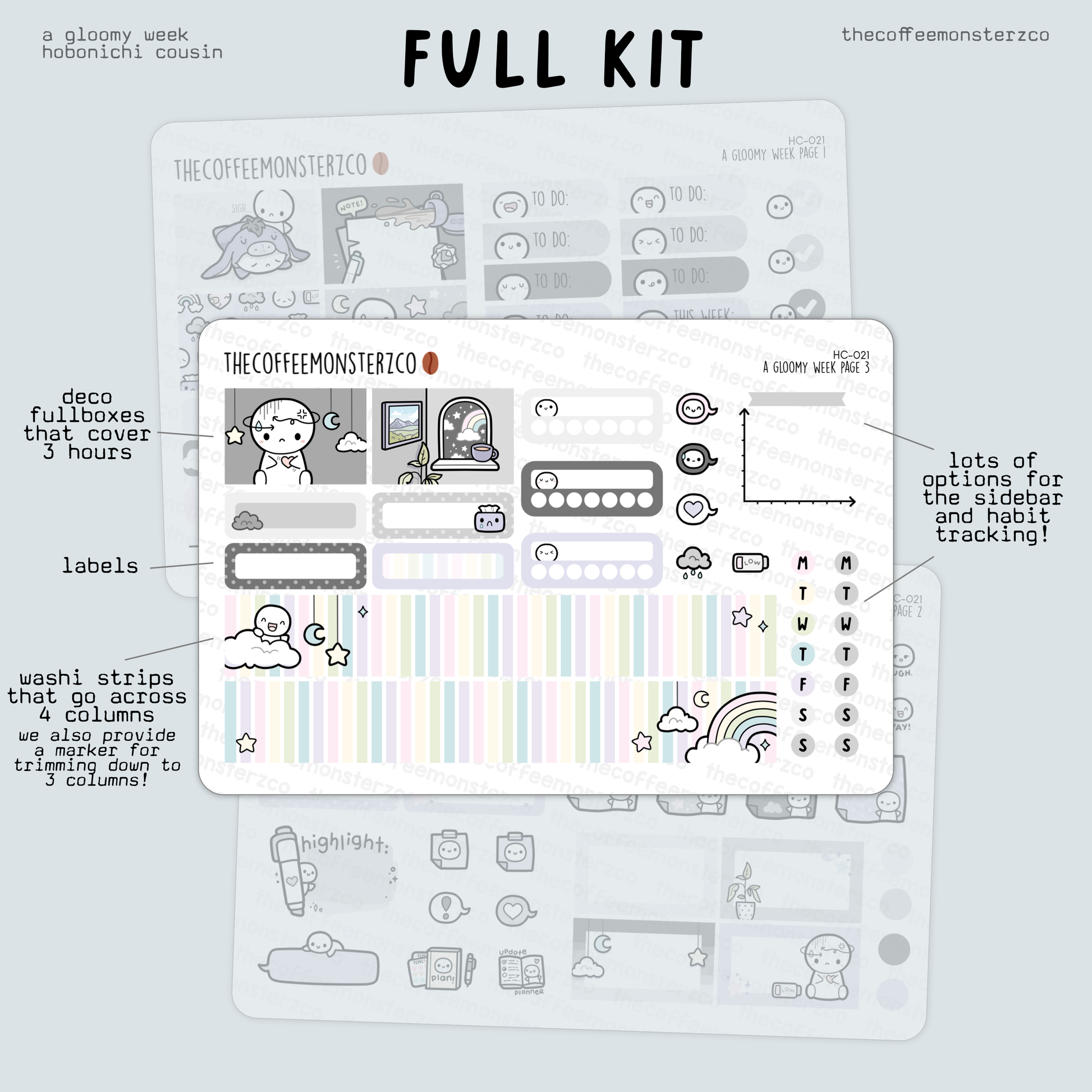 A Gloomy Week Hobonichi Cousin Kit