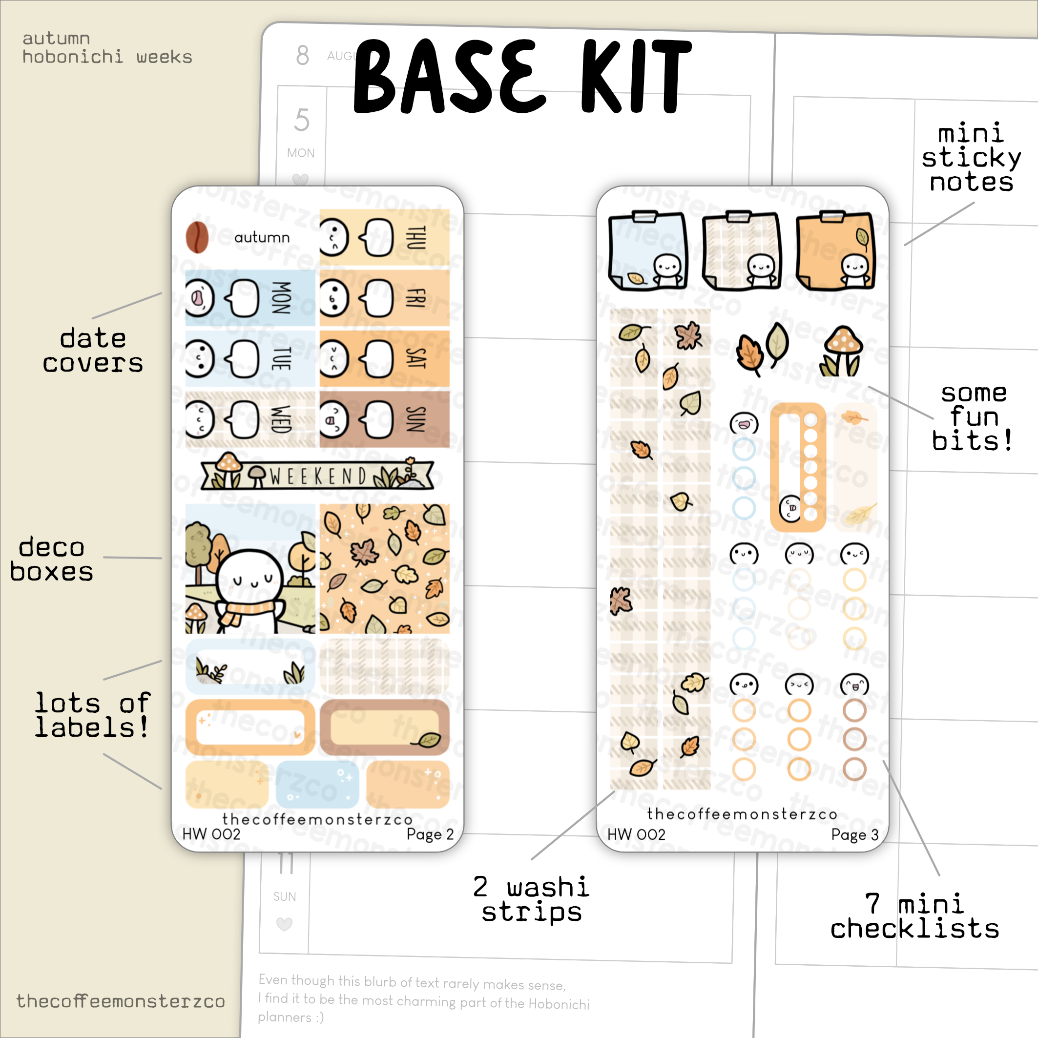 Autumn - Hobonichi Weeks Kit