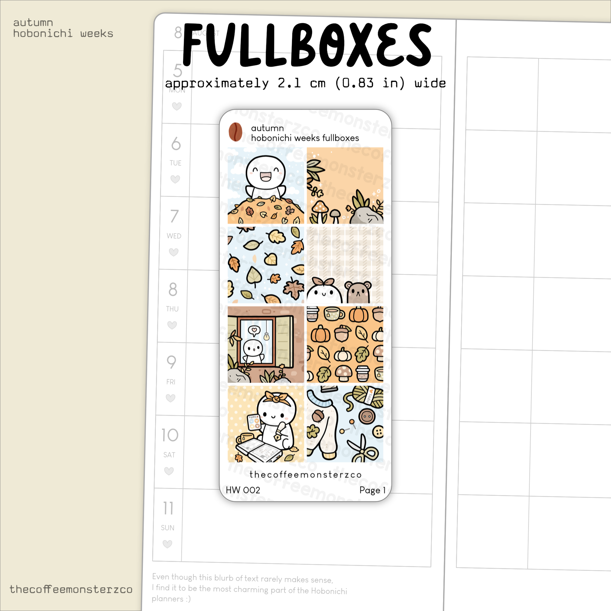Autumn - Hobonichi Weeks Kit