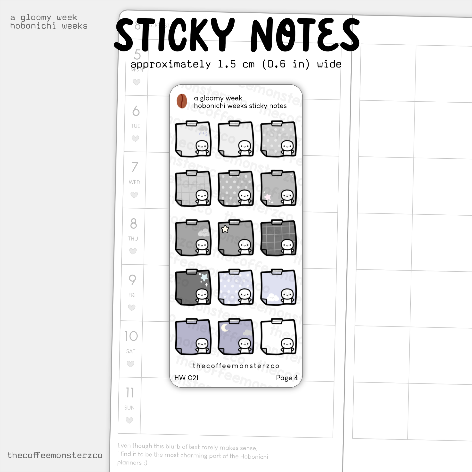 A Gloomy Week Hobonichi Weeks Kit