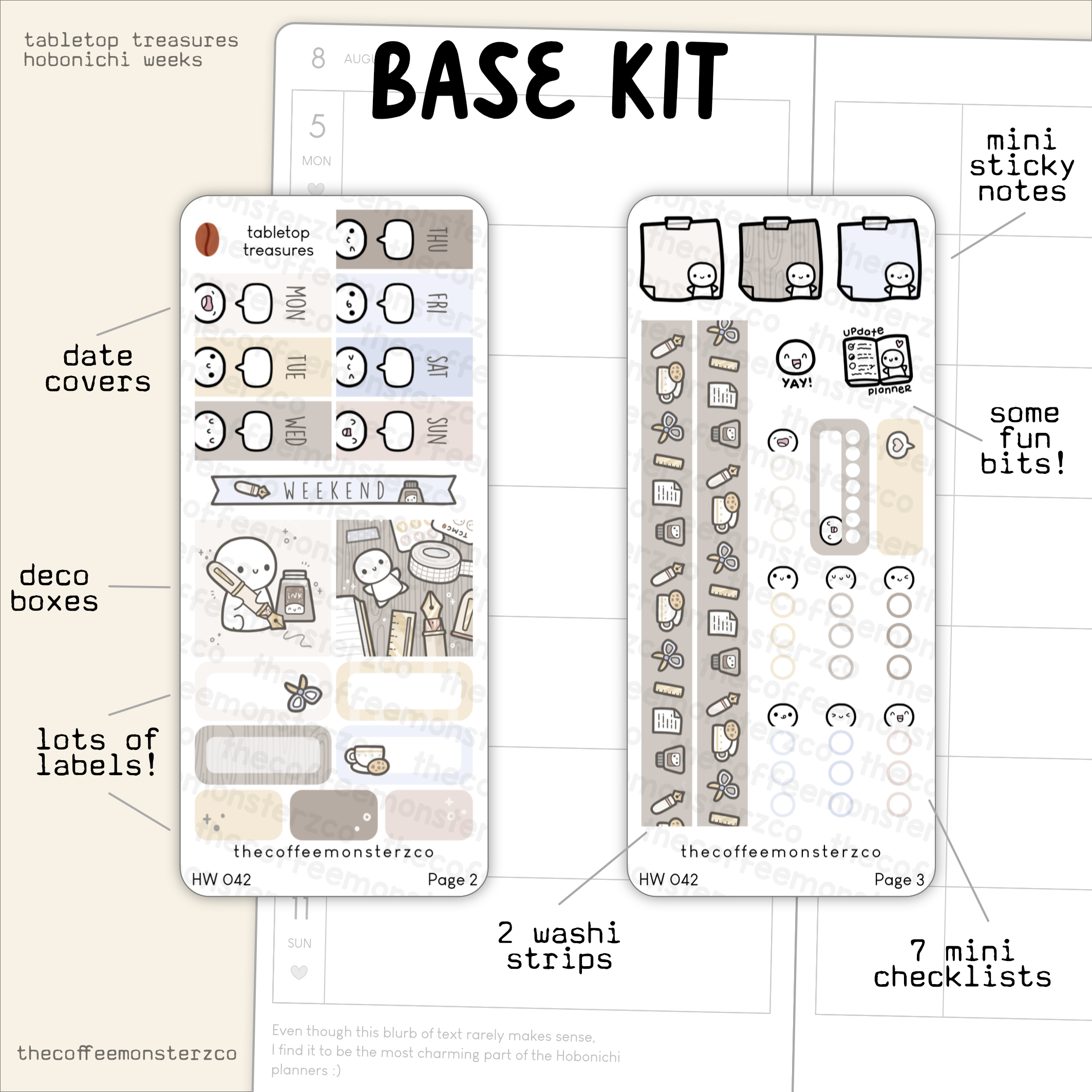 Tabletop Treasures - Hobonichi Weeks Kit