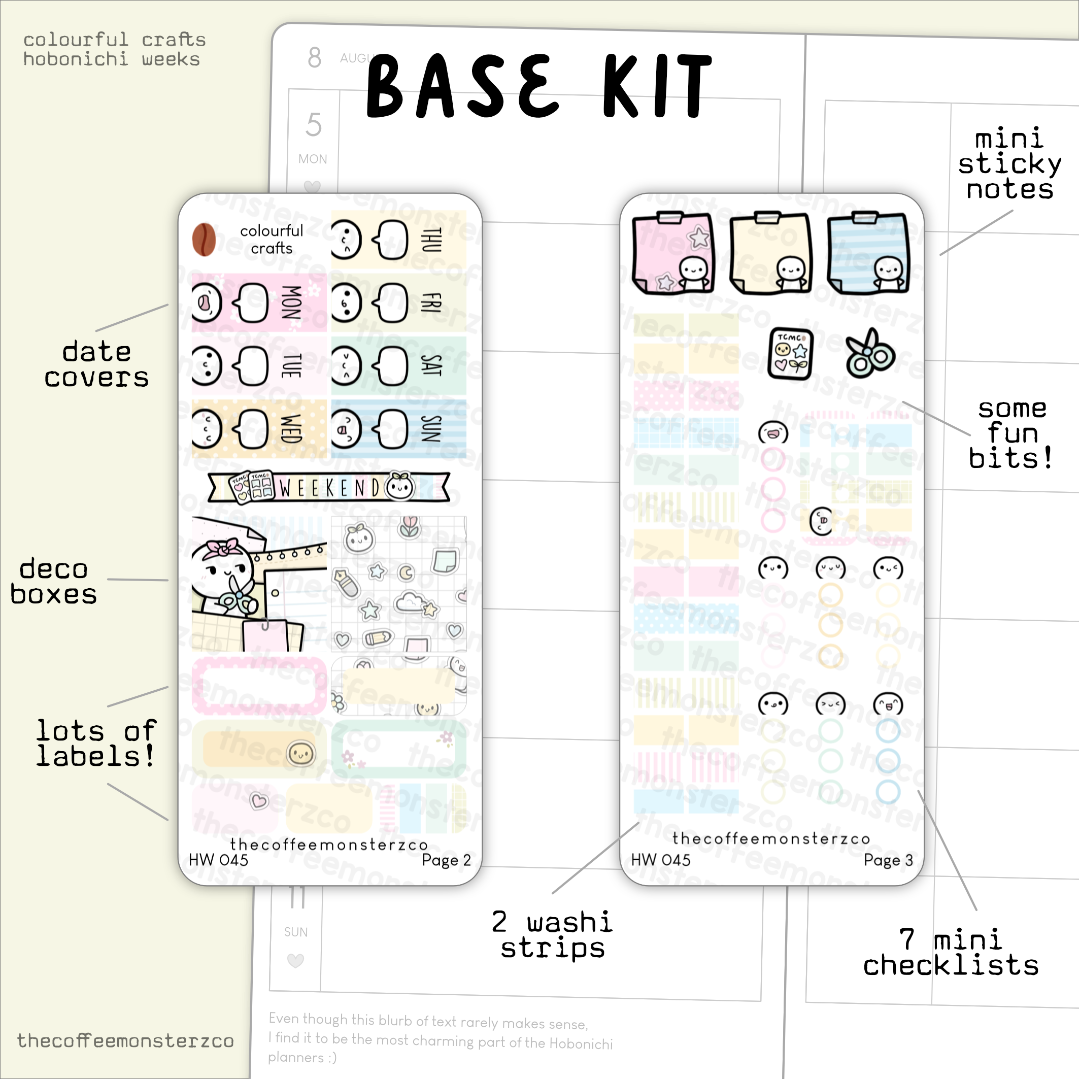 Colourful Crafts - Hobonichi Weeks Kit