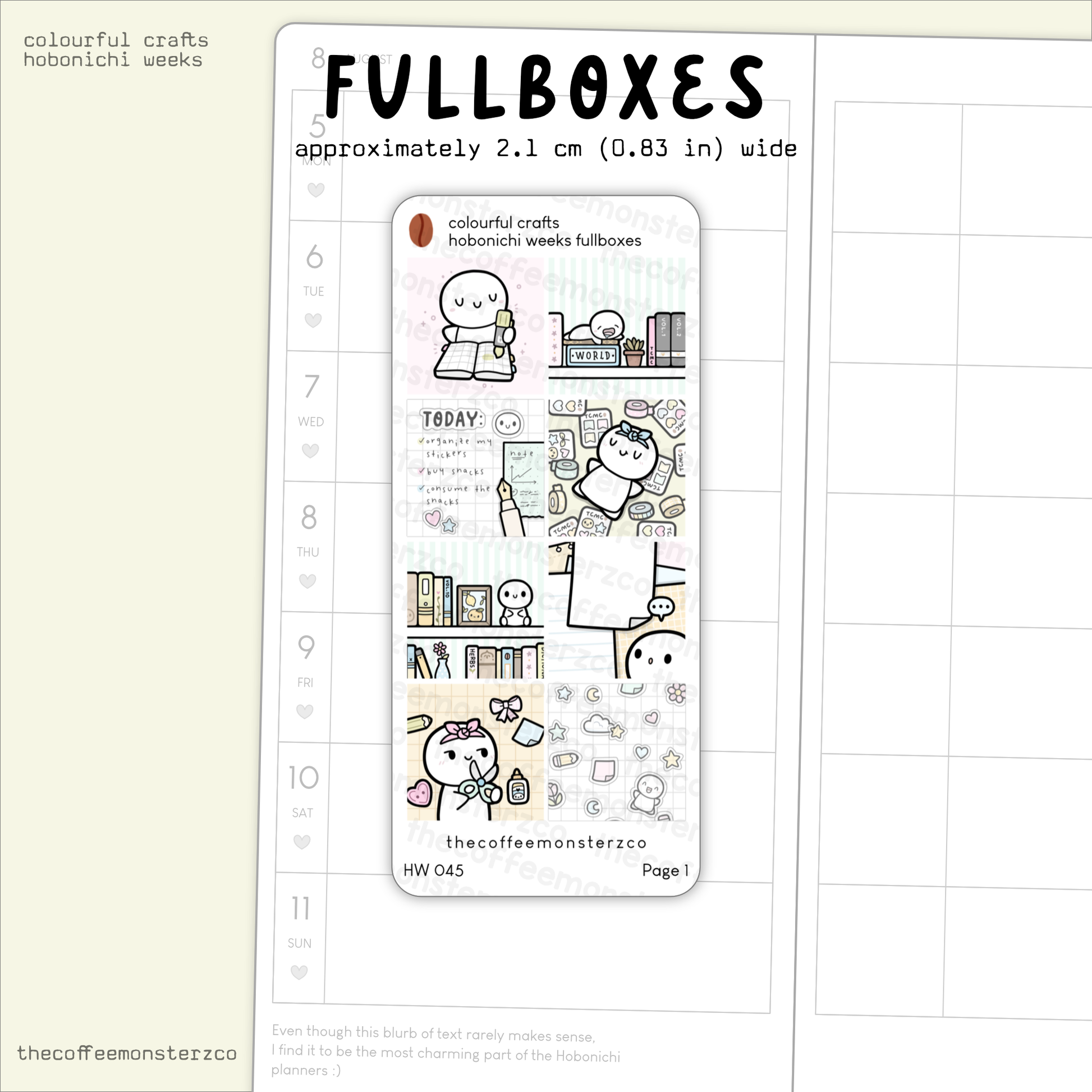 Colourful Crafts - Hobonichi Weeks Kit