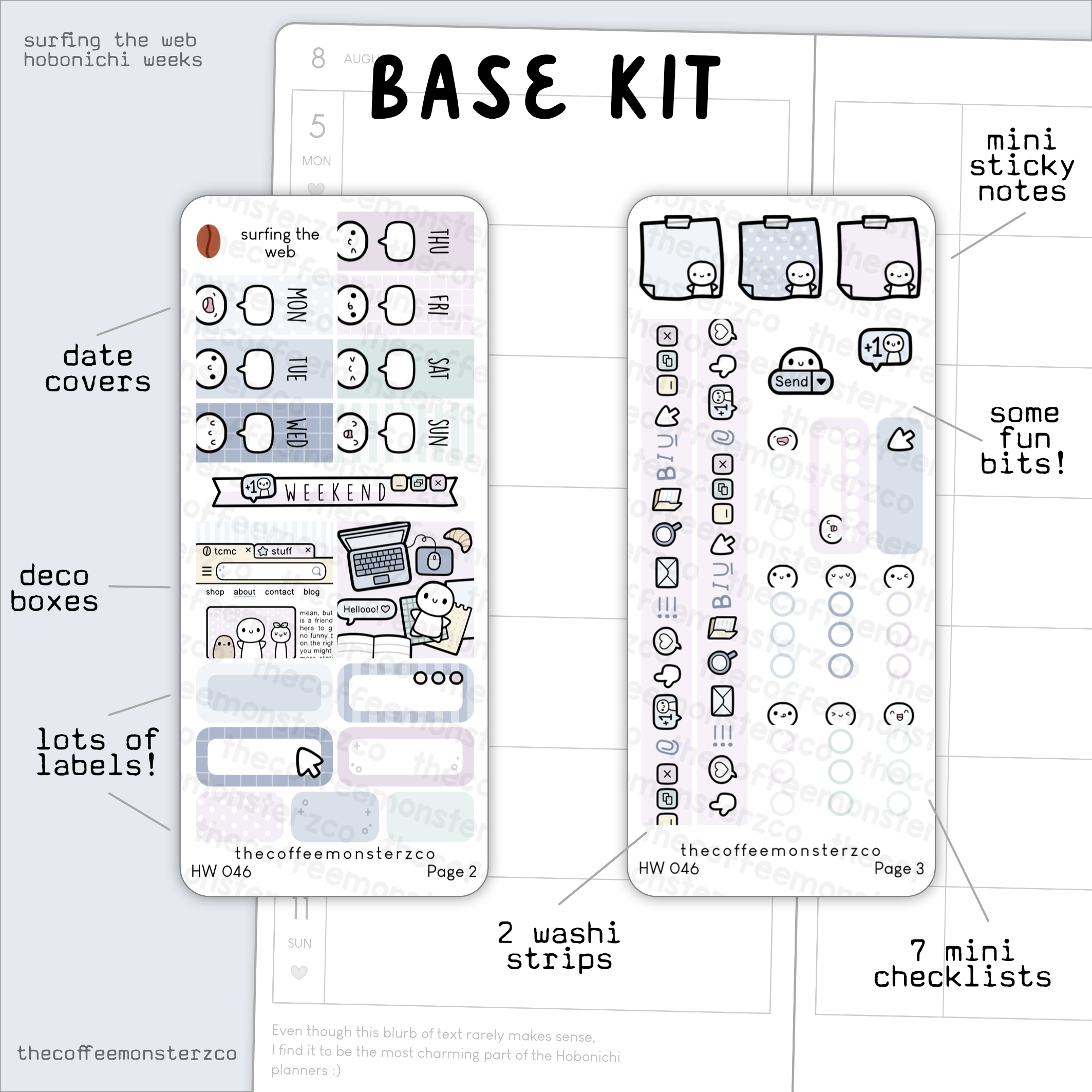 Surfing the Web - Hobonichi Weeks Kit