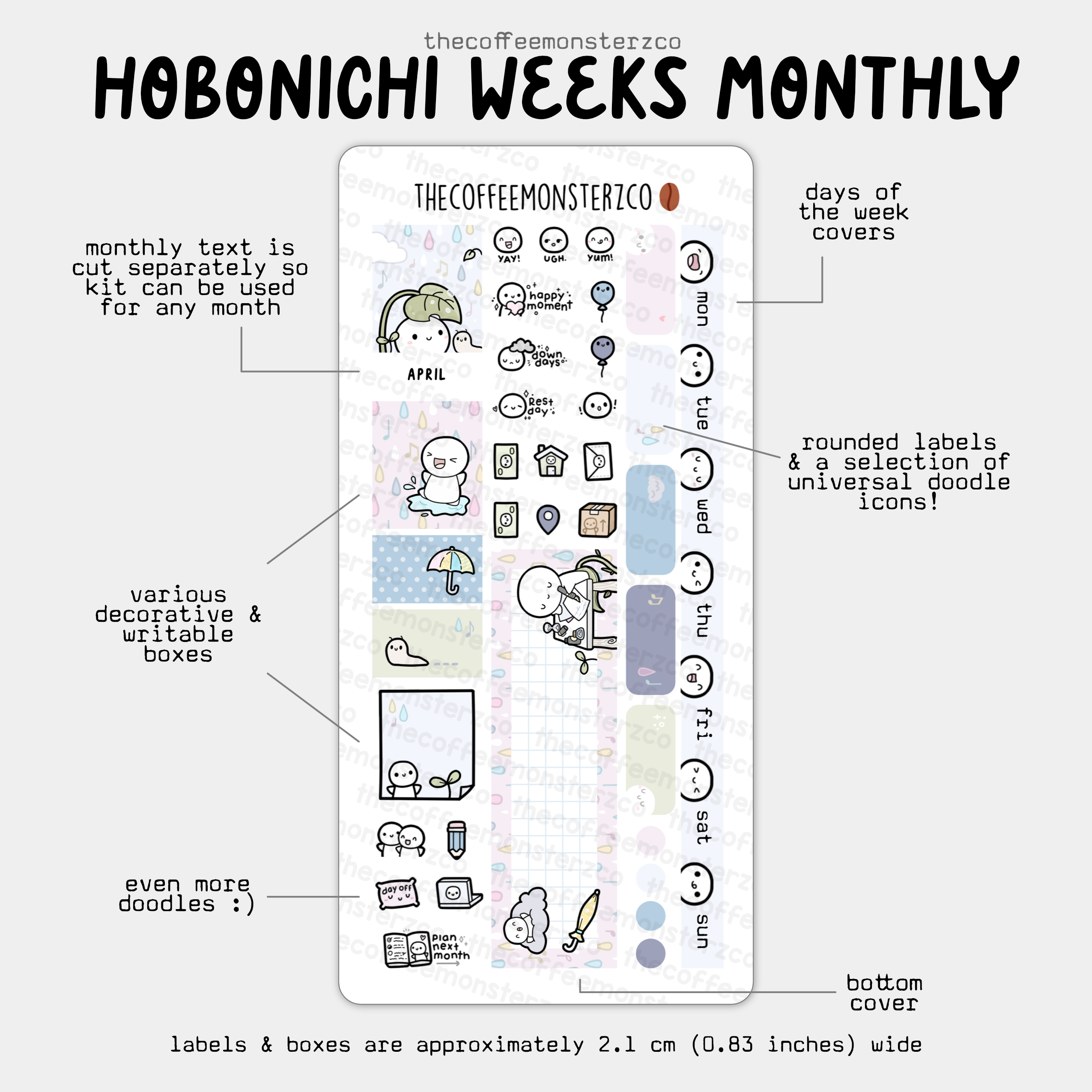 2025 Hobonichi Weeks Monthly Kits