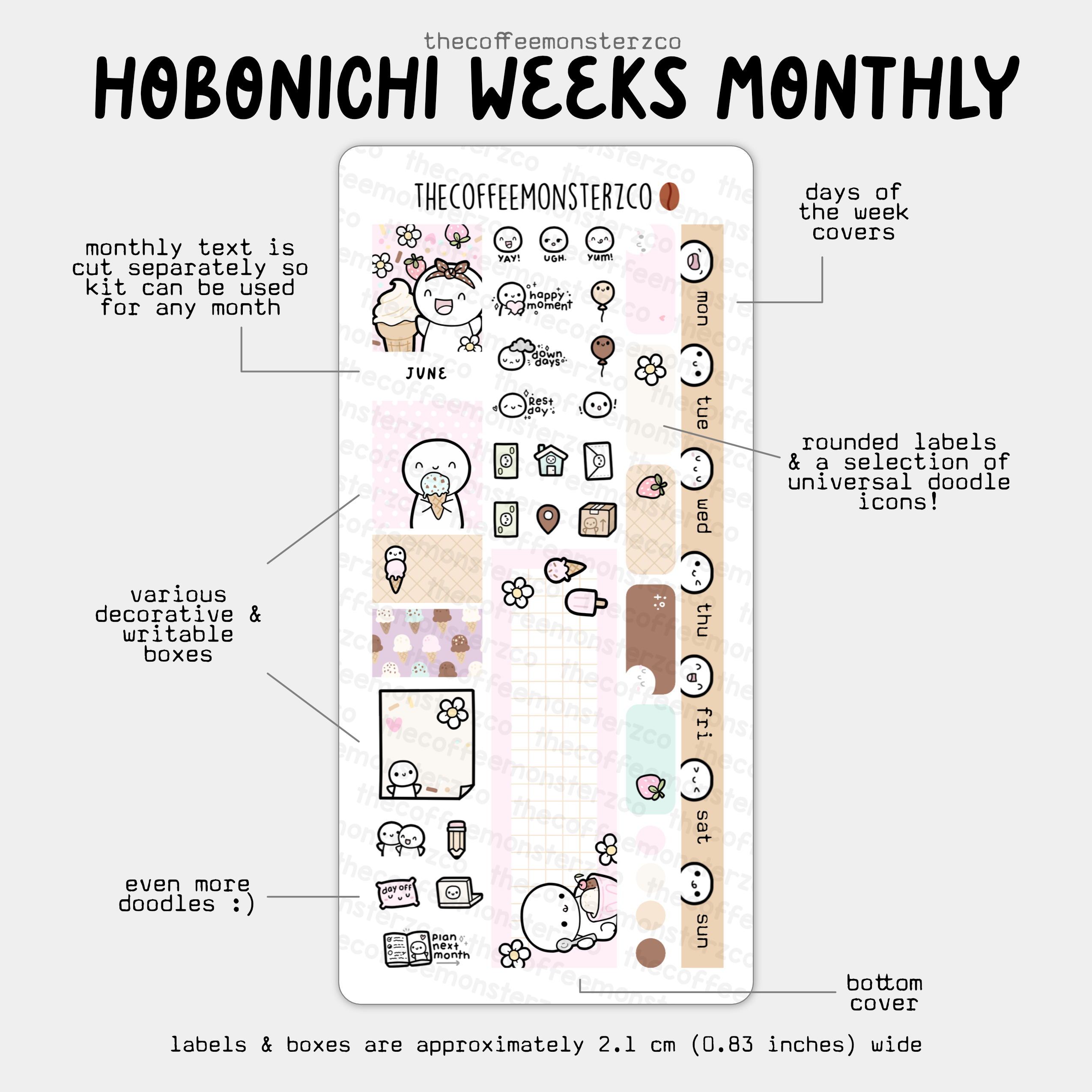 2025 Hobonichi Weeks Monthly Kits