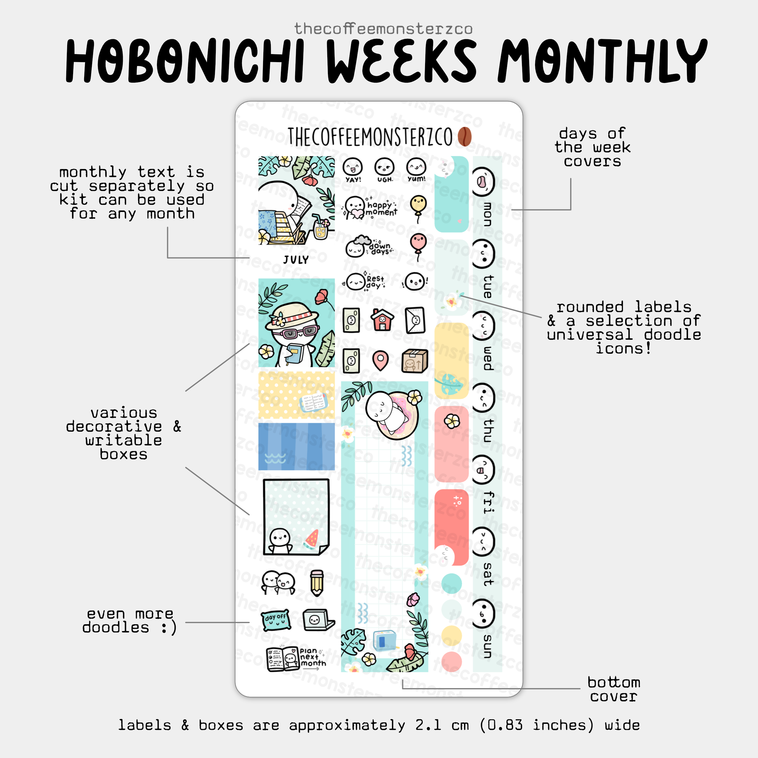 2025 Hobonichi Weeks Monthly Kits