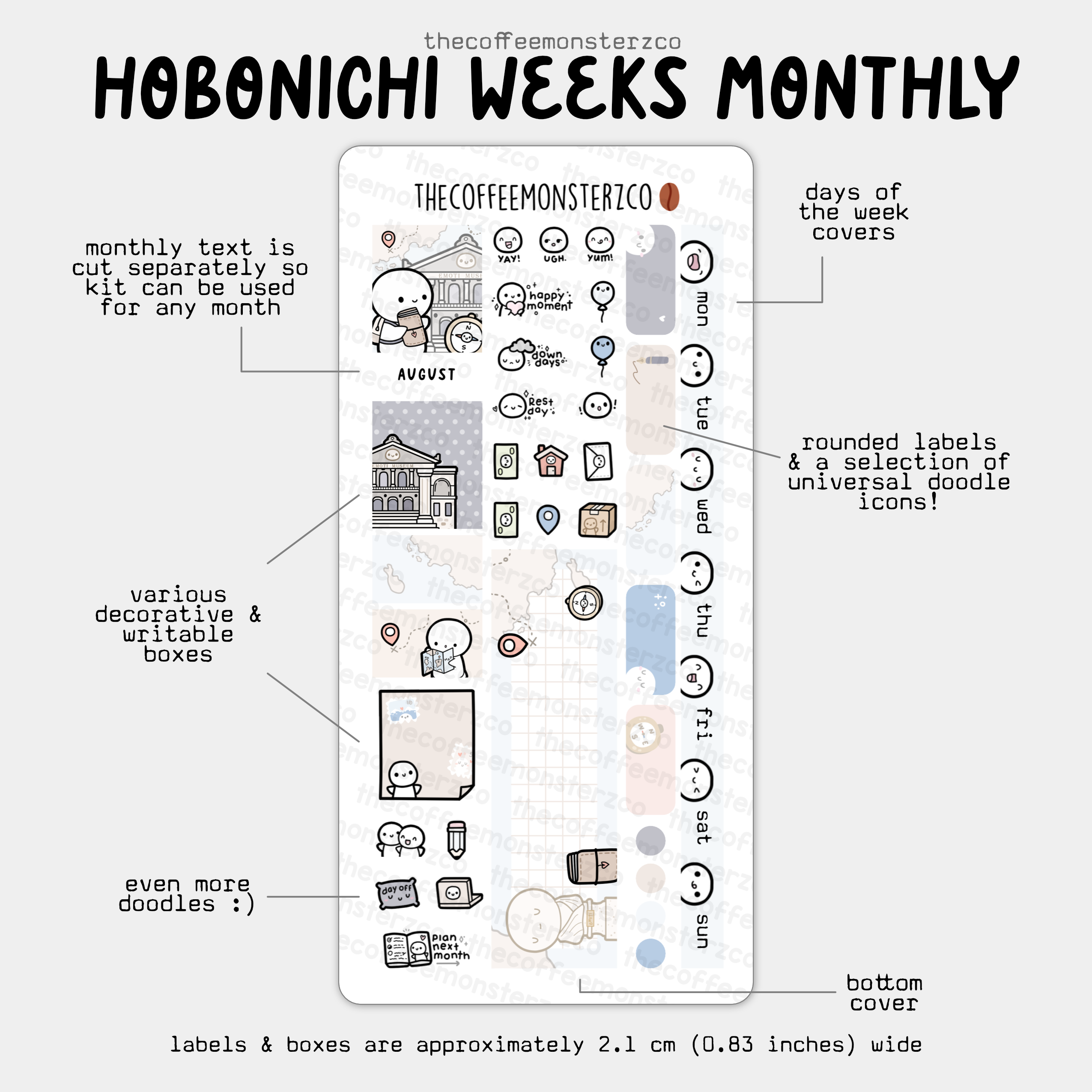 2025 Hobonichi Weeks Monthly Kits