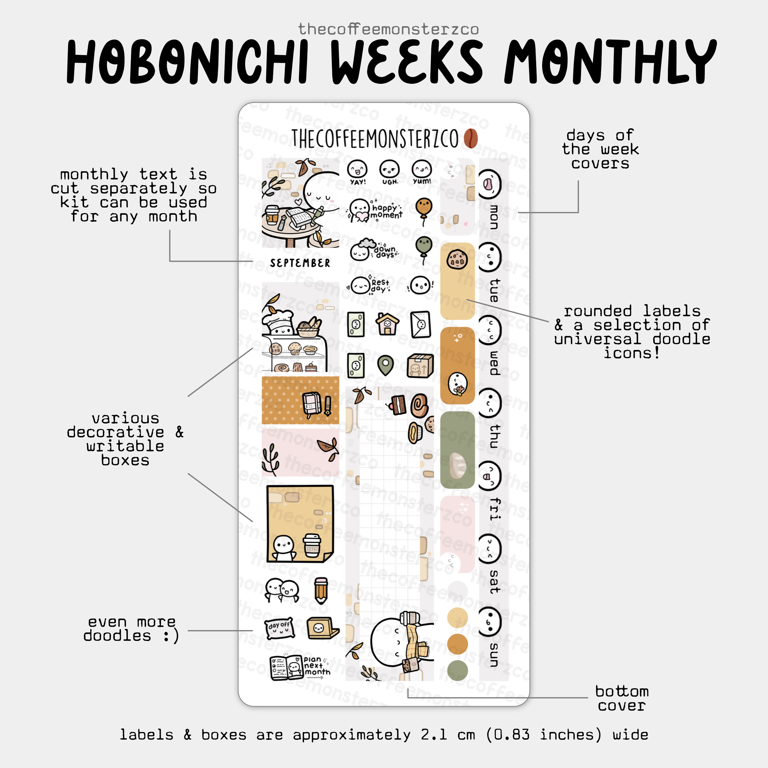 2025 Hobonichi Weeks Monthly Kits