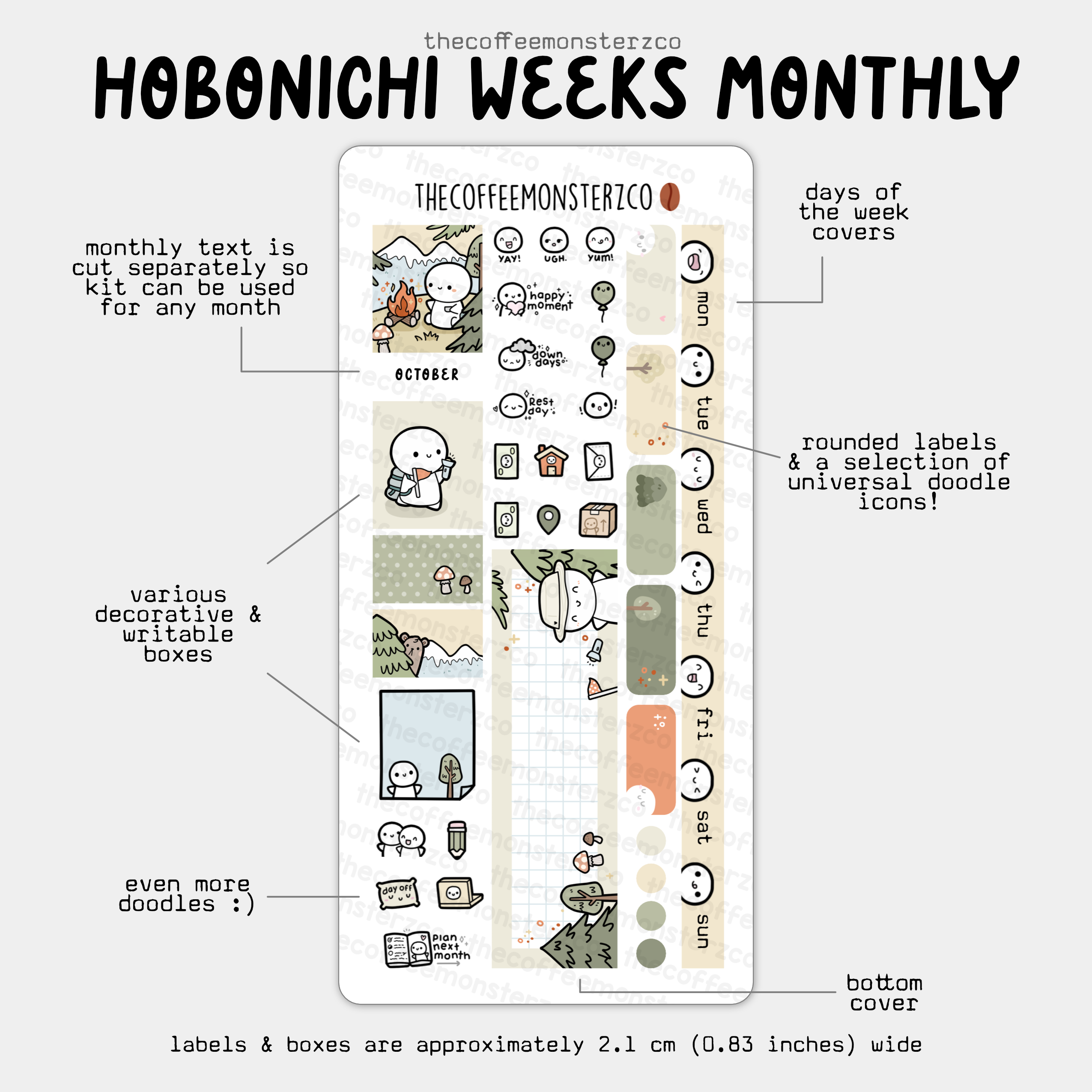 2025 Hobonichi Weeks Monthly Kits