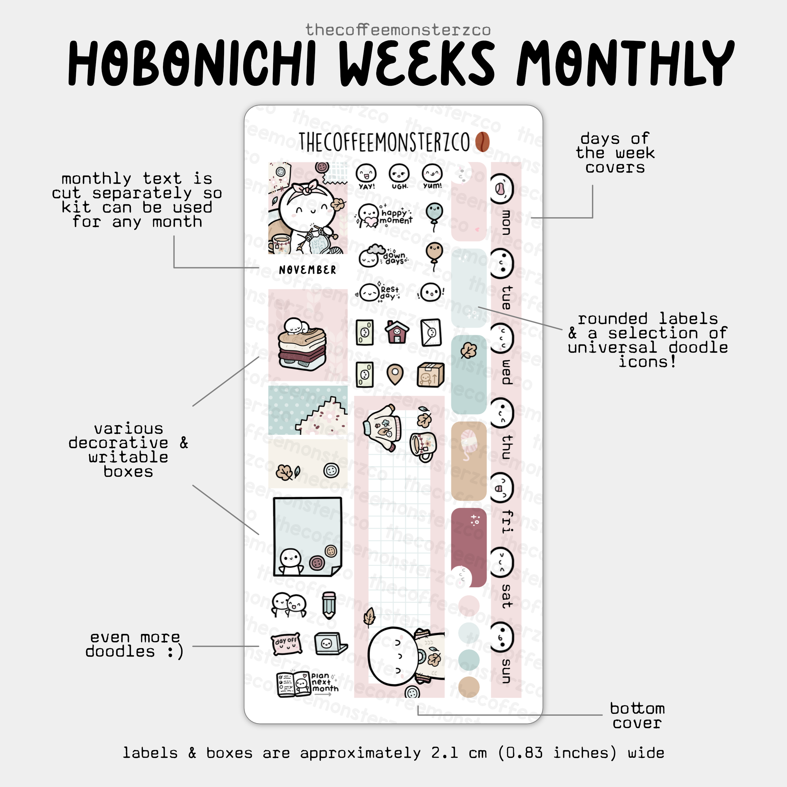 2025 Hobonichi Weeks Monthly Kits