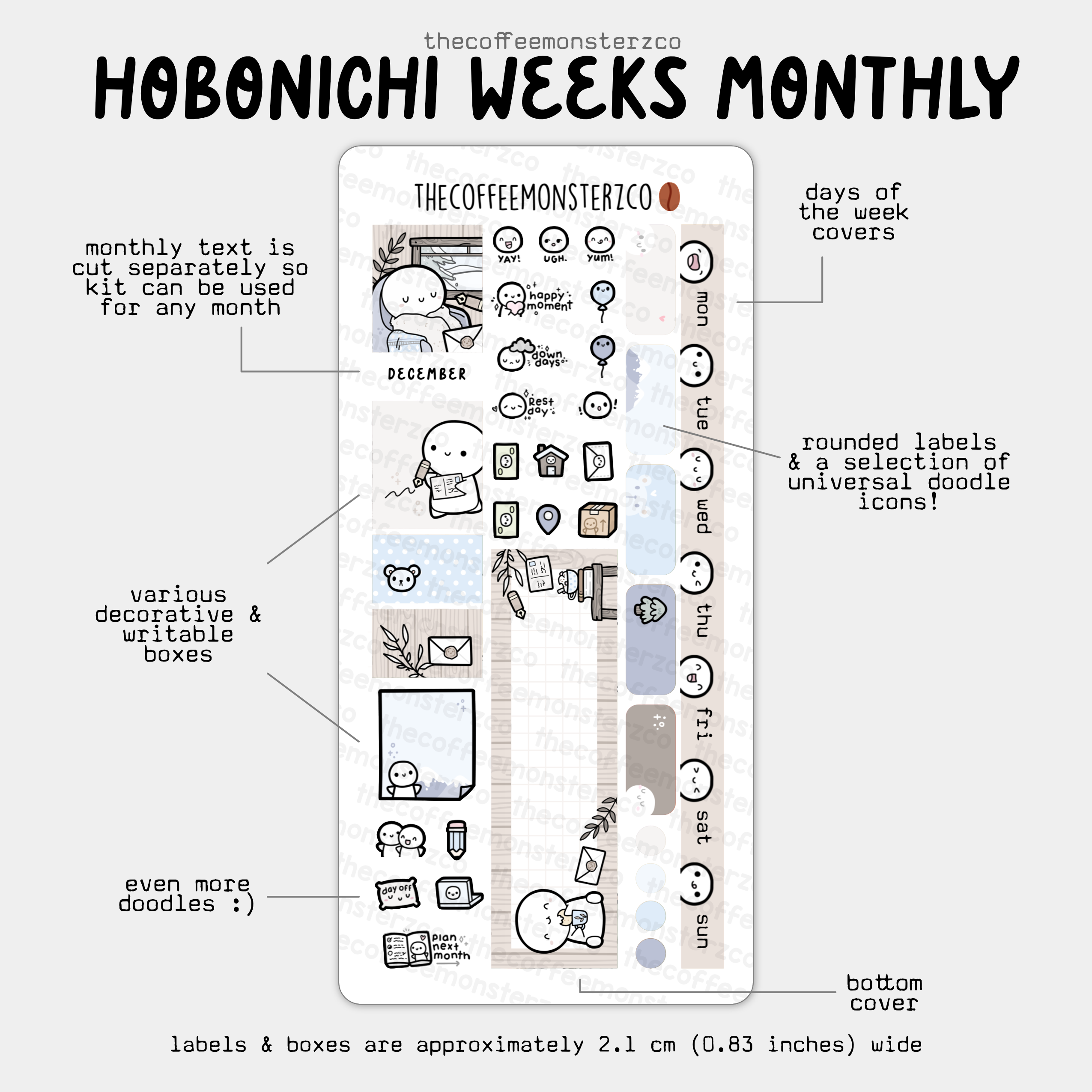 2025 Hobonichi Weeks Monthly Kits