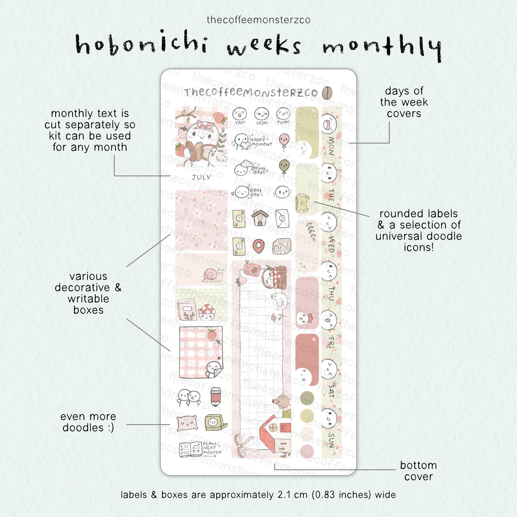 2026 Hobonichi Weeks Monthly Kits