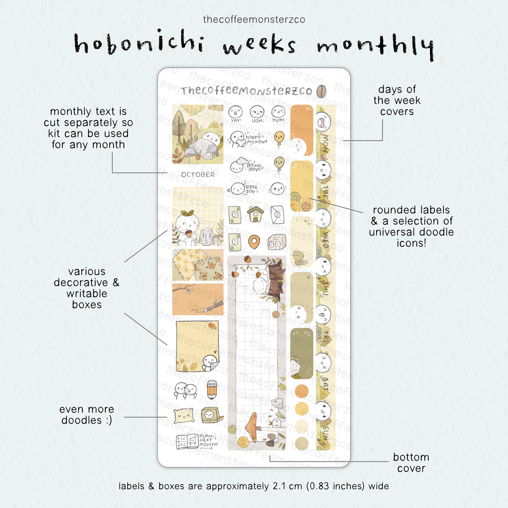 2026 Hobonichi Weeks Monthly Kits