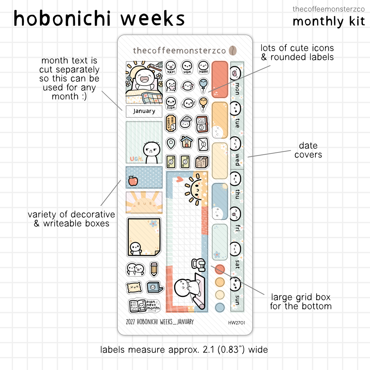 2027 Hobonichi Weeks Monthly Kits
