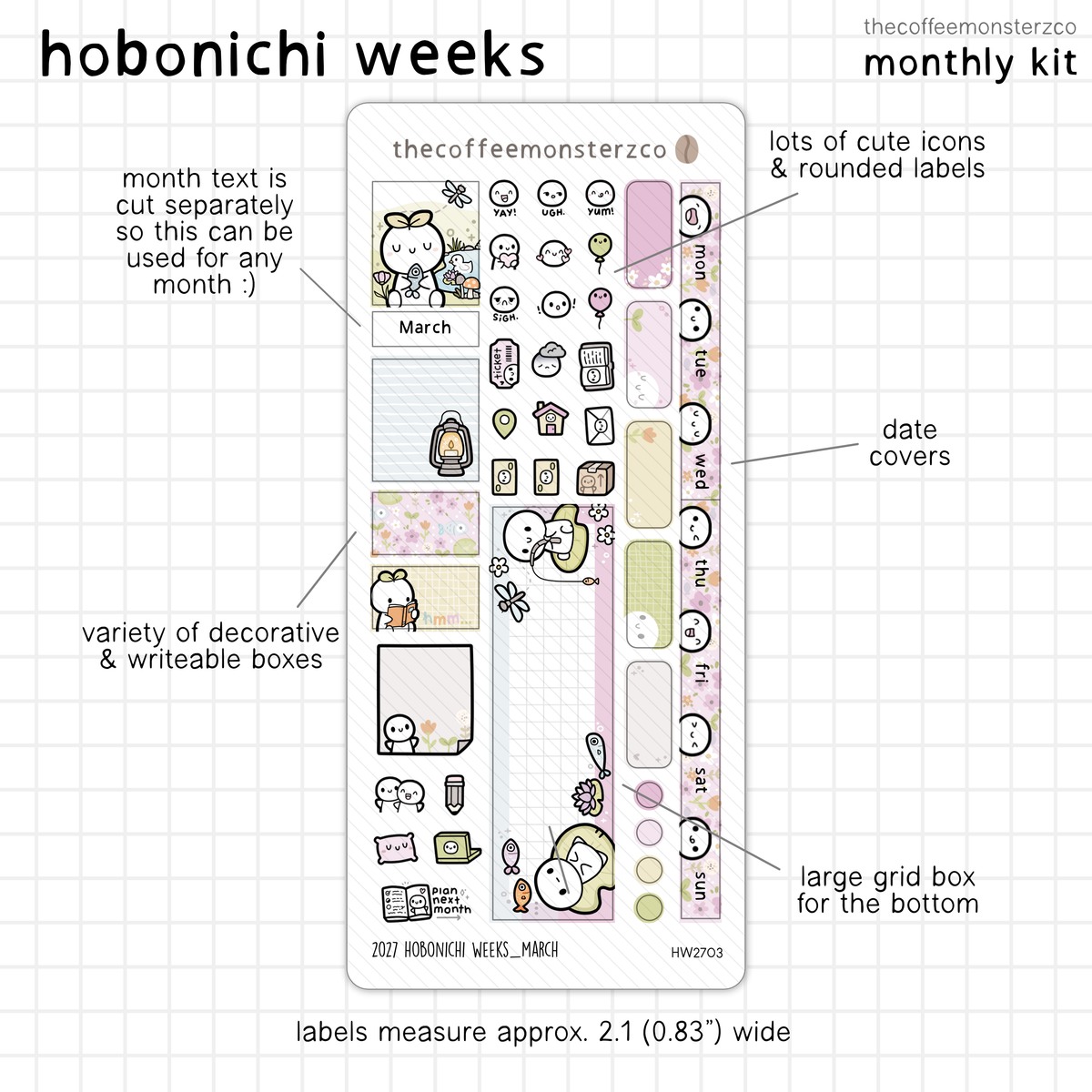 2027 Hobonichi Weeks Monthly Kits
