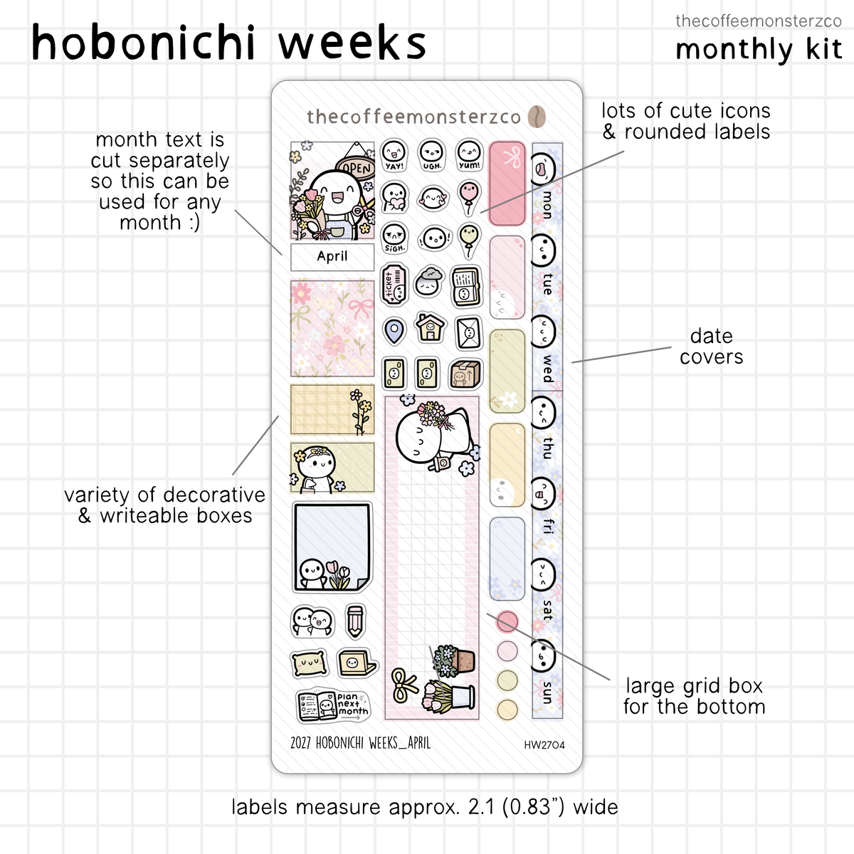 2027 Hobonichi Weeks Monthly Kits