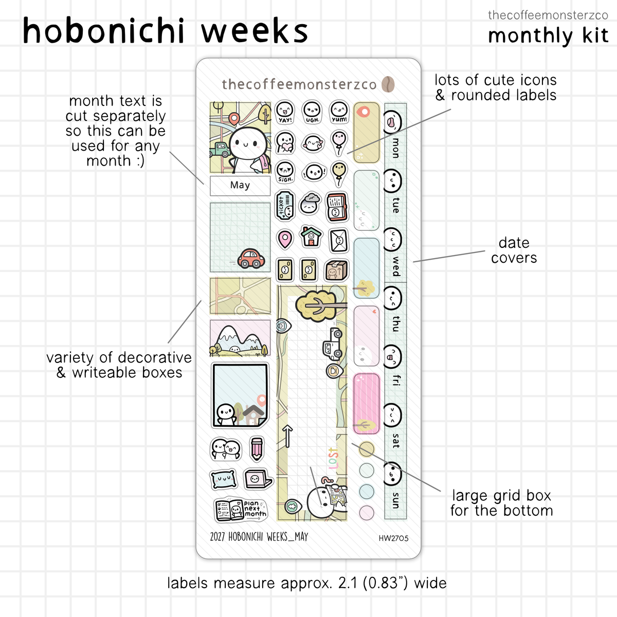 2027 Hobonichi Weeks Monthly Kits