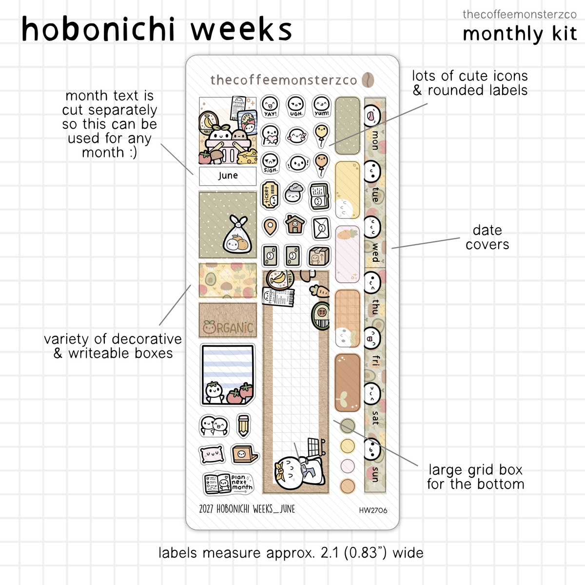 2027 Hobonichi Weeks Monthly Kits