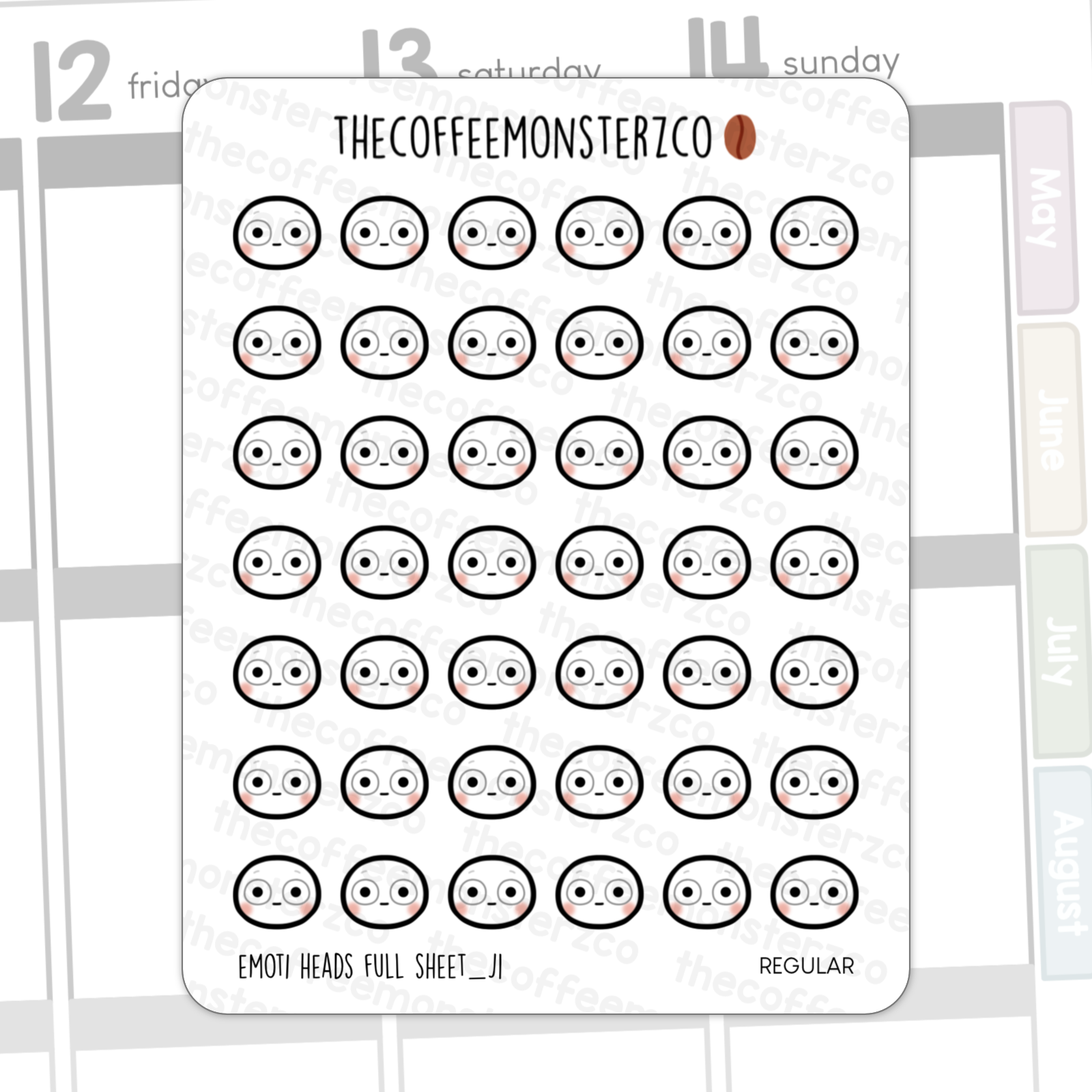 Emoti Heads Full Sheets Part 2