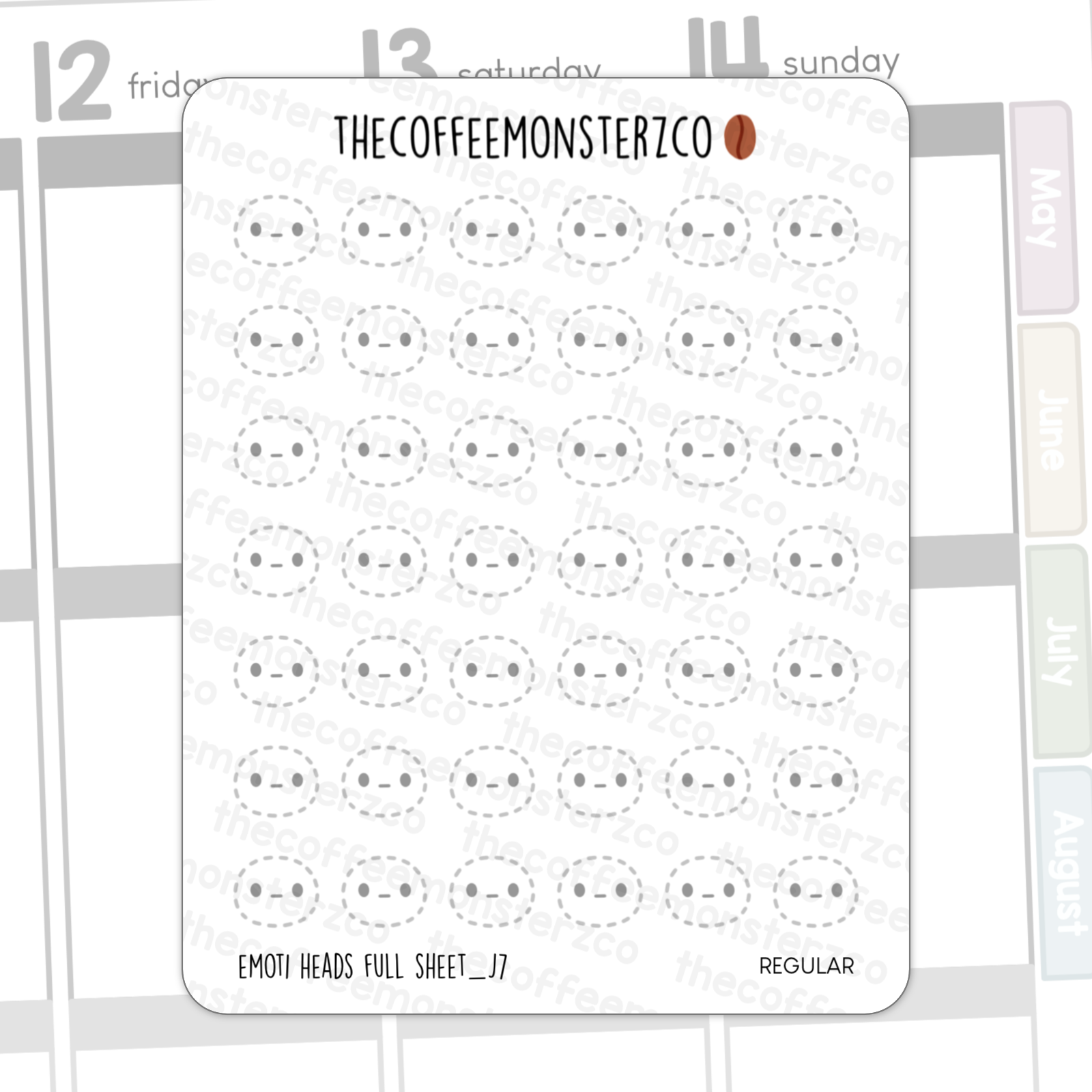 Emoti Heads Full Sheets Part 2