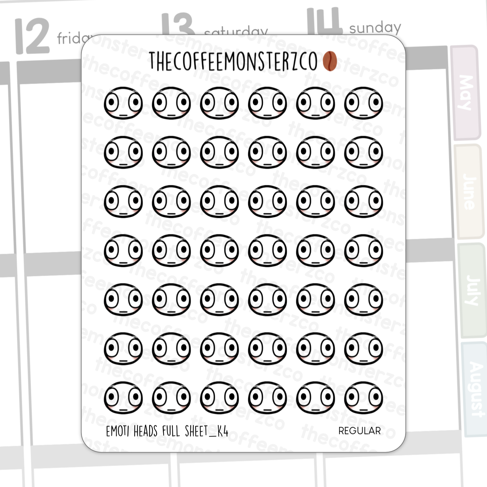 Emoti Heads Full Sheets Part 2