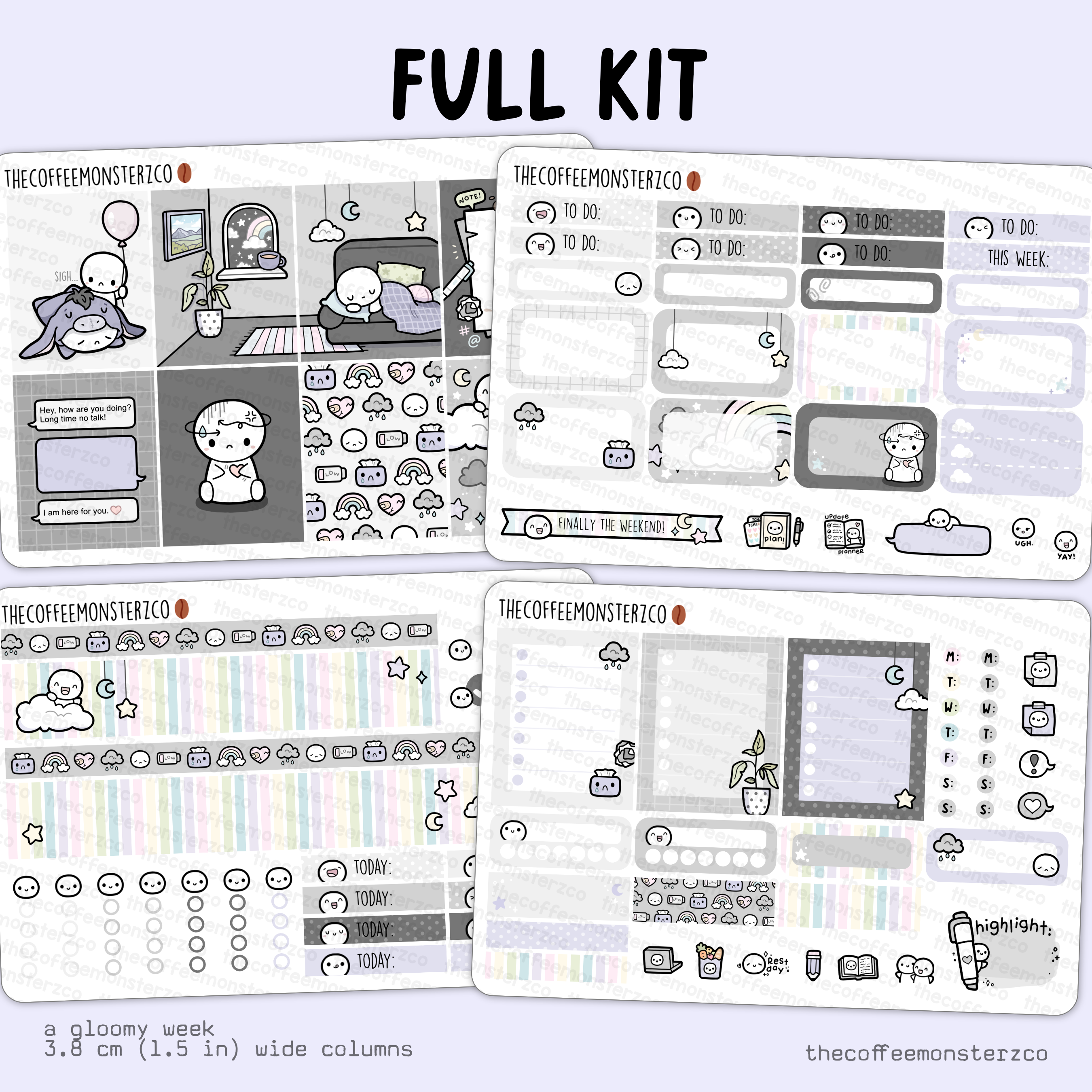 A Gloomy Week Emotis Mini Kit