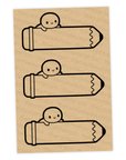 Pen & Pencils - Kraft Stickers
