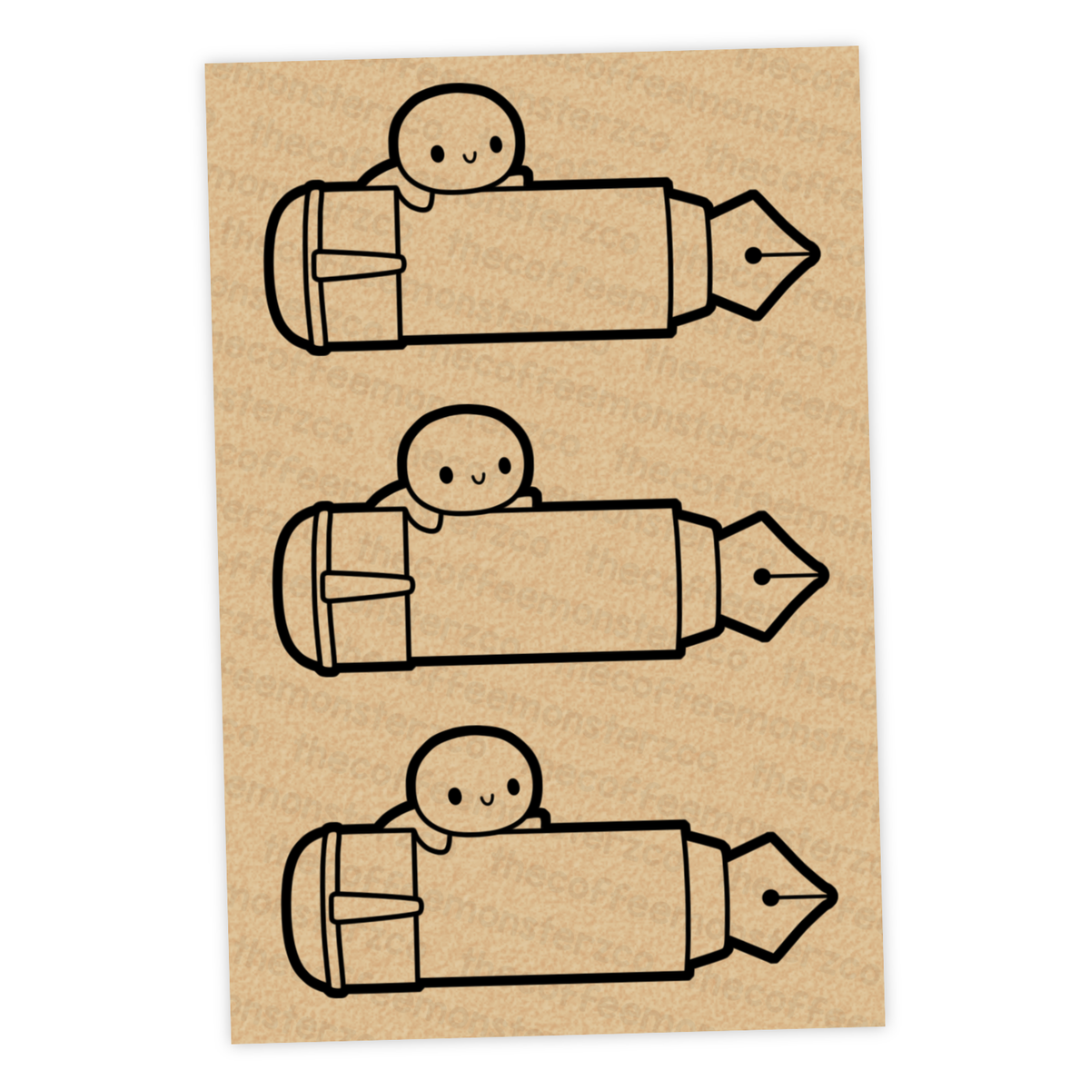 Pen & Pencils - Kraft Stickers