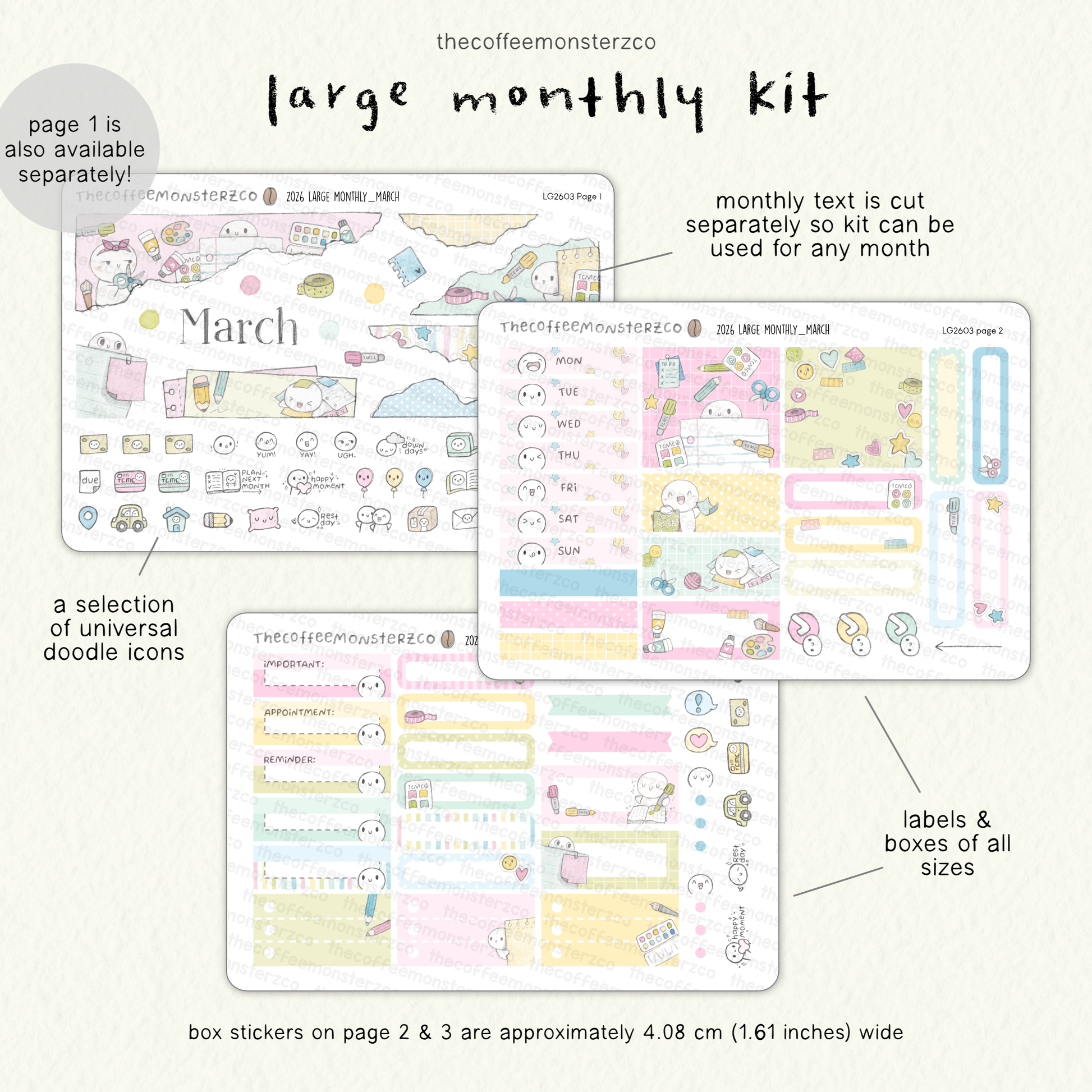 2026 Large Monthly Kits