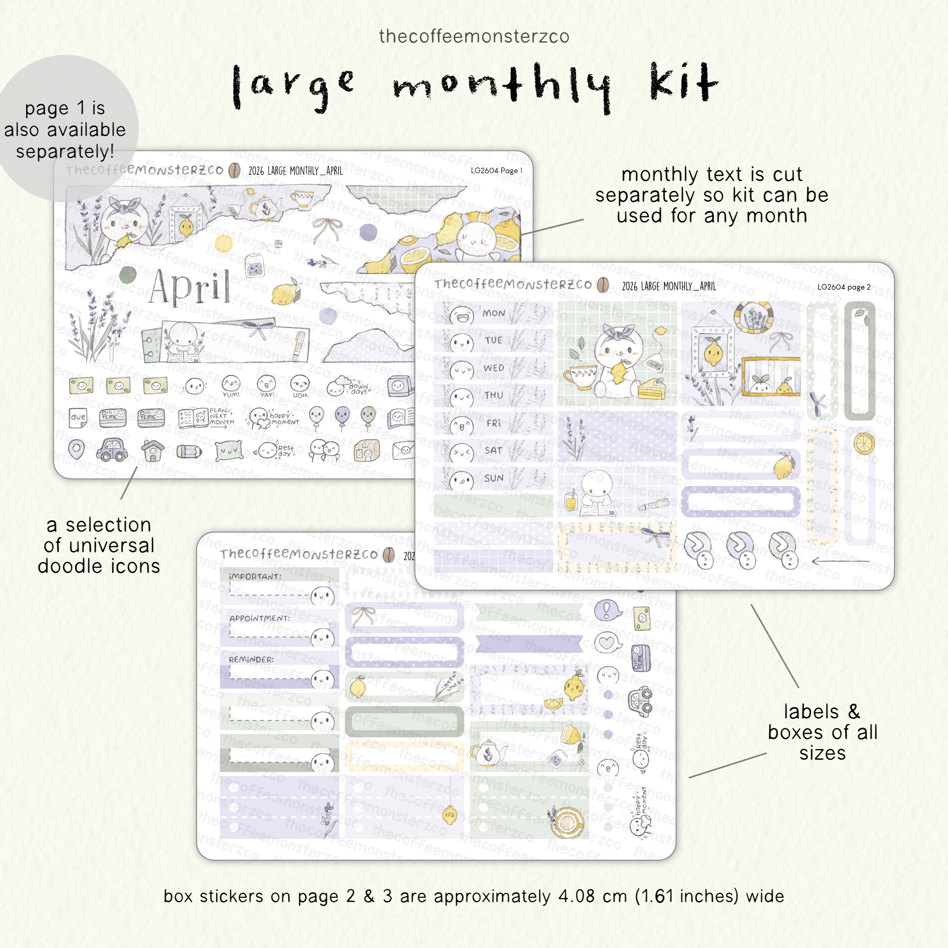 2026 Large Monthly Kits