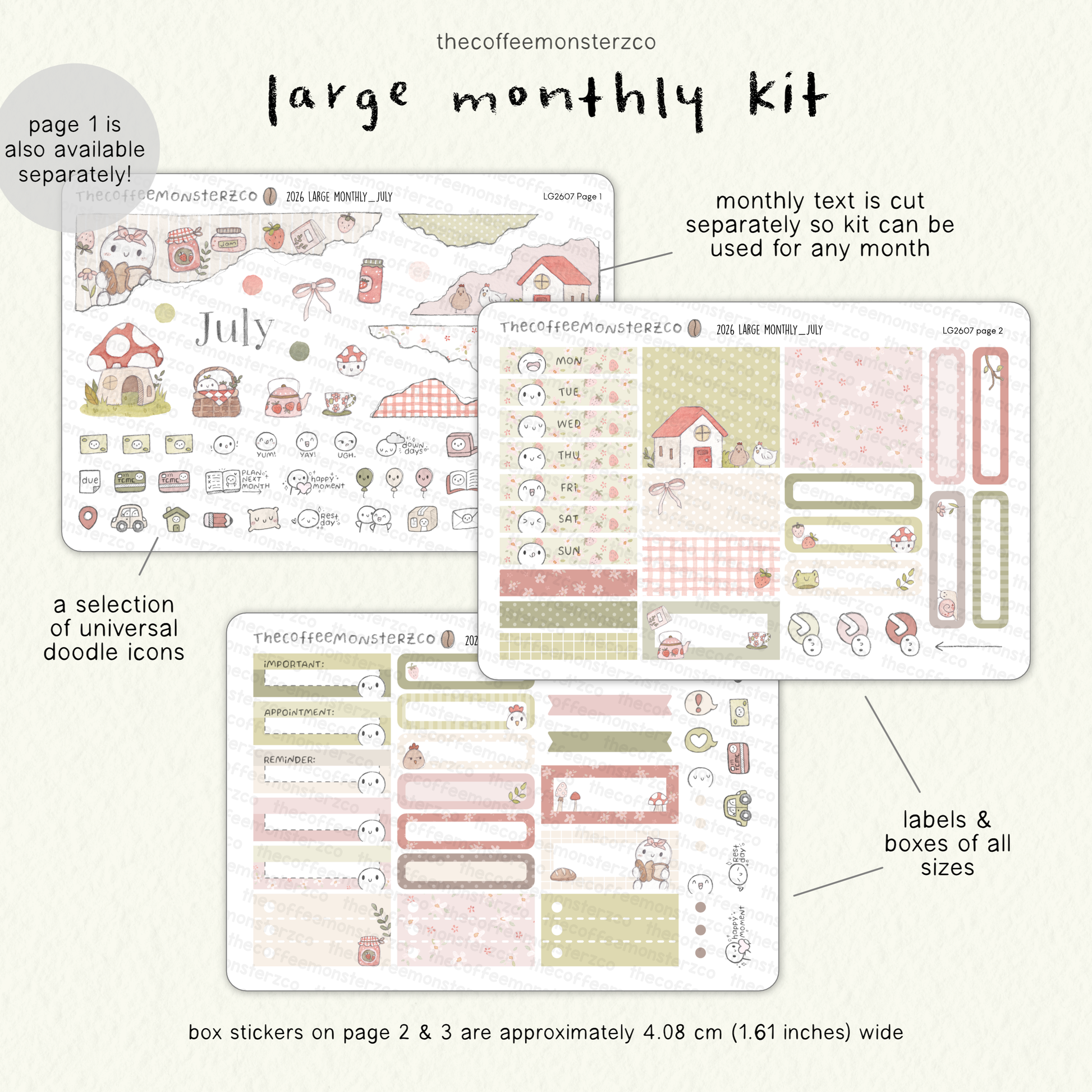 2026 Large Monthly Kits