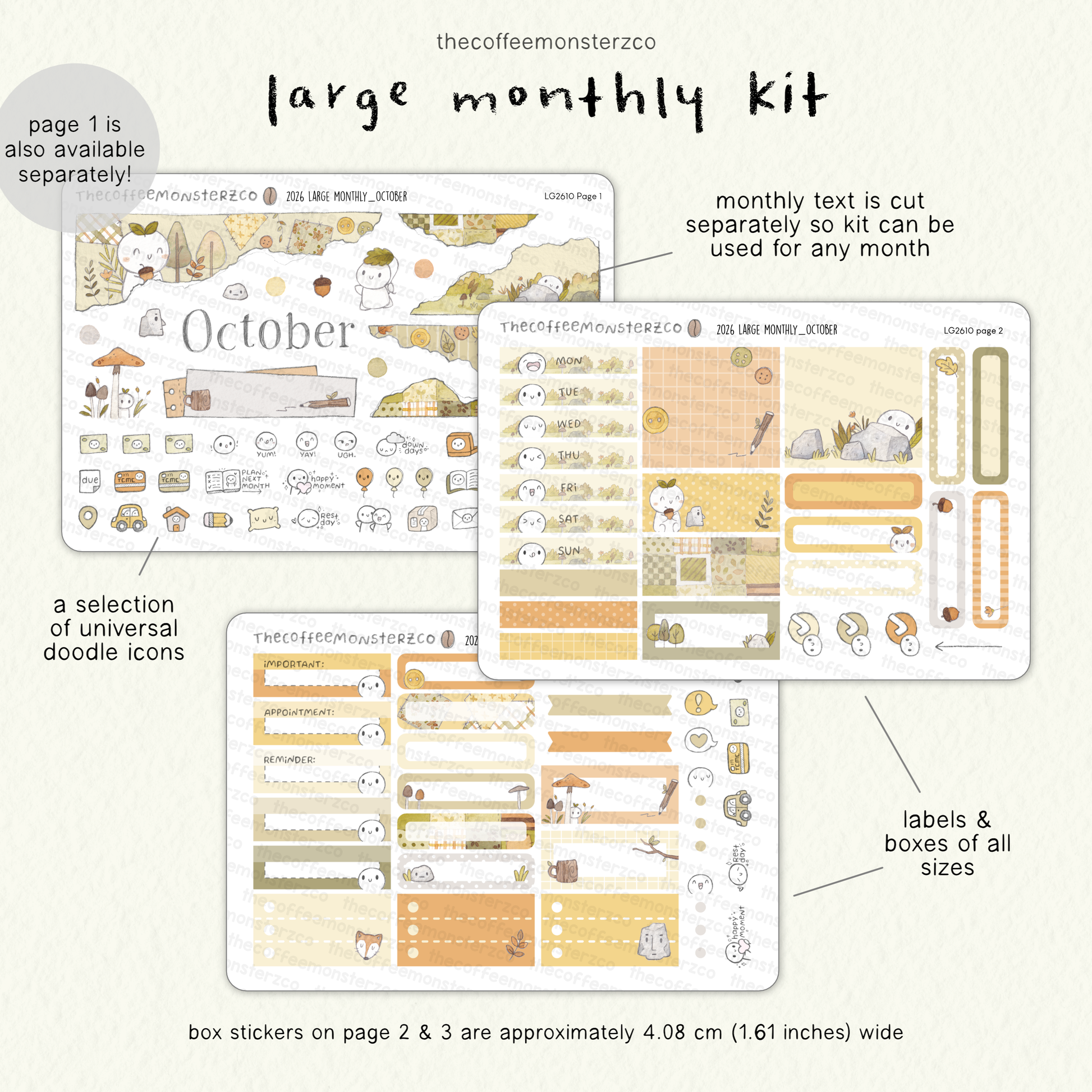 2026 Large Monthly Kits