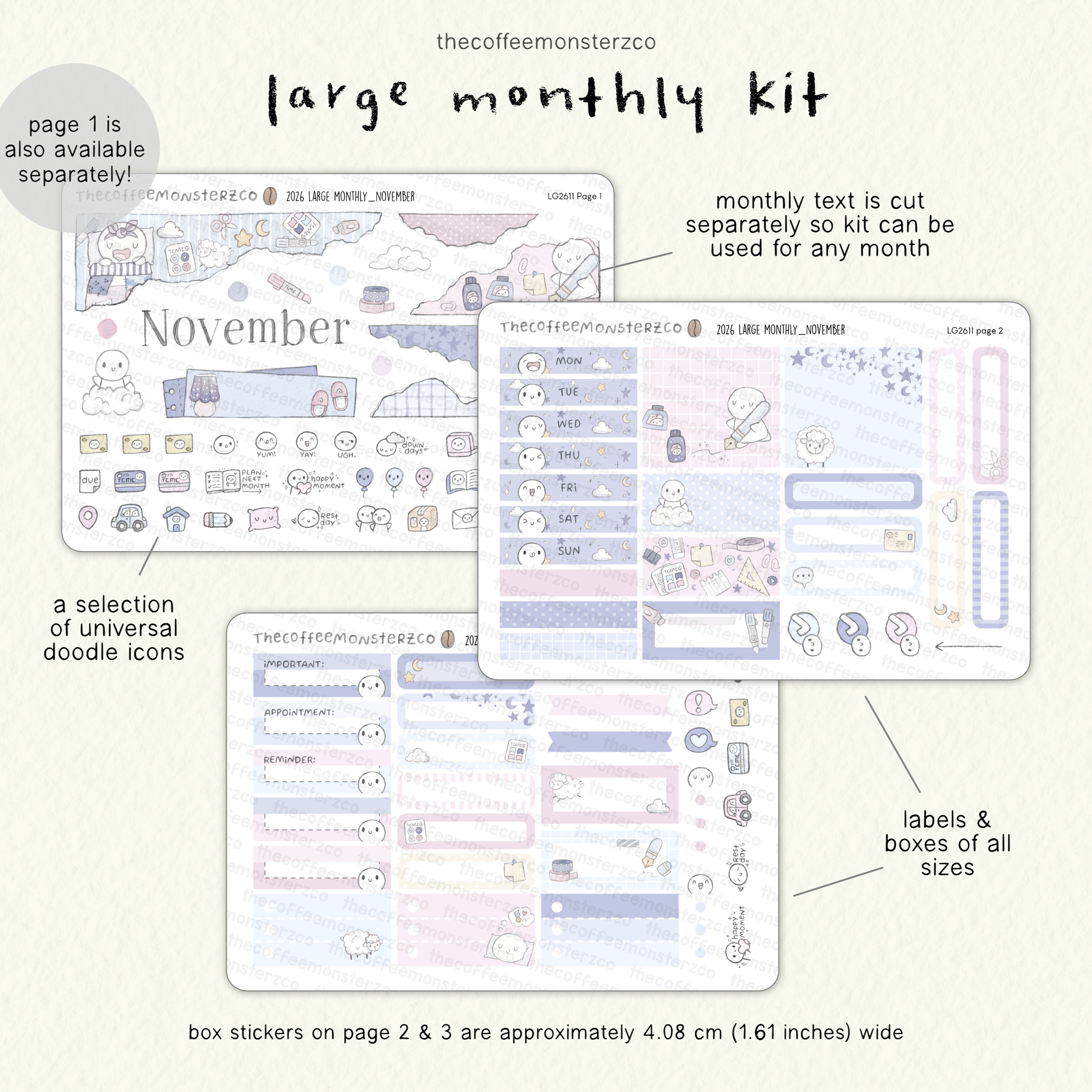 2026 Large Monthly Kits