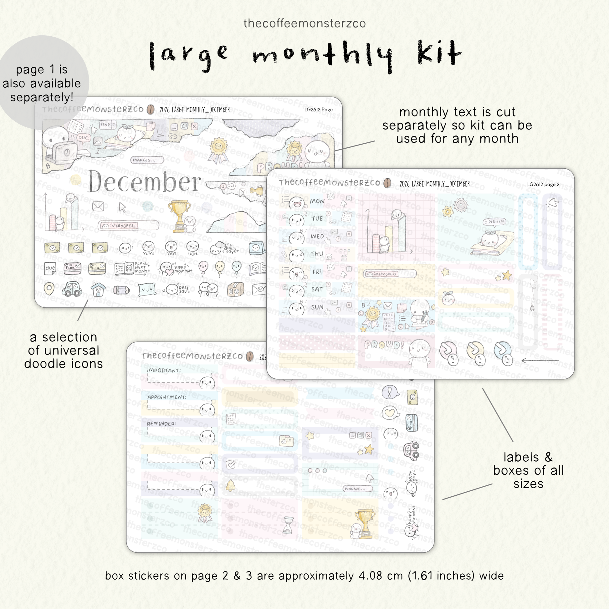 2026 Large Monthly Kits