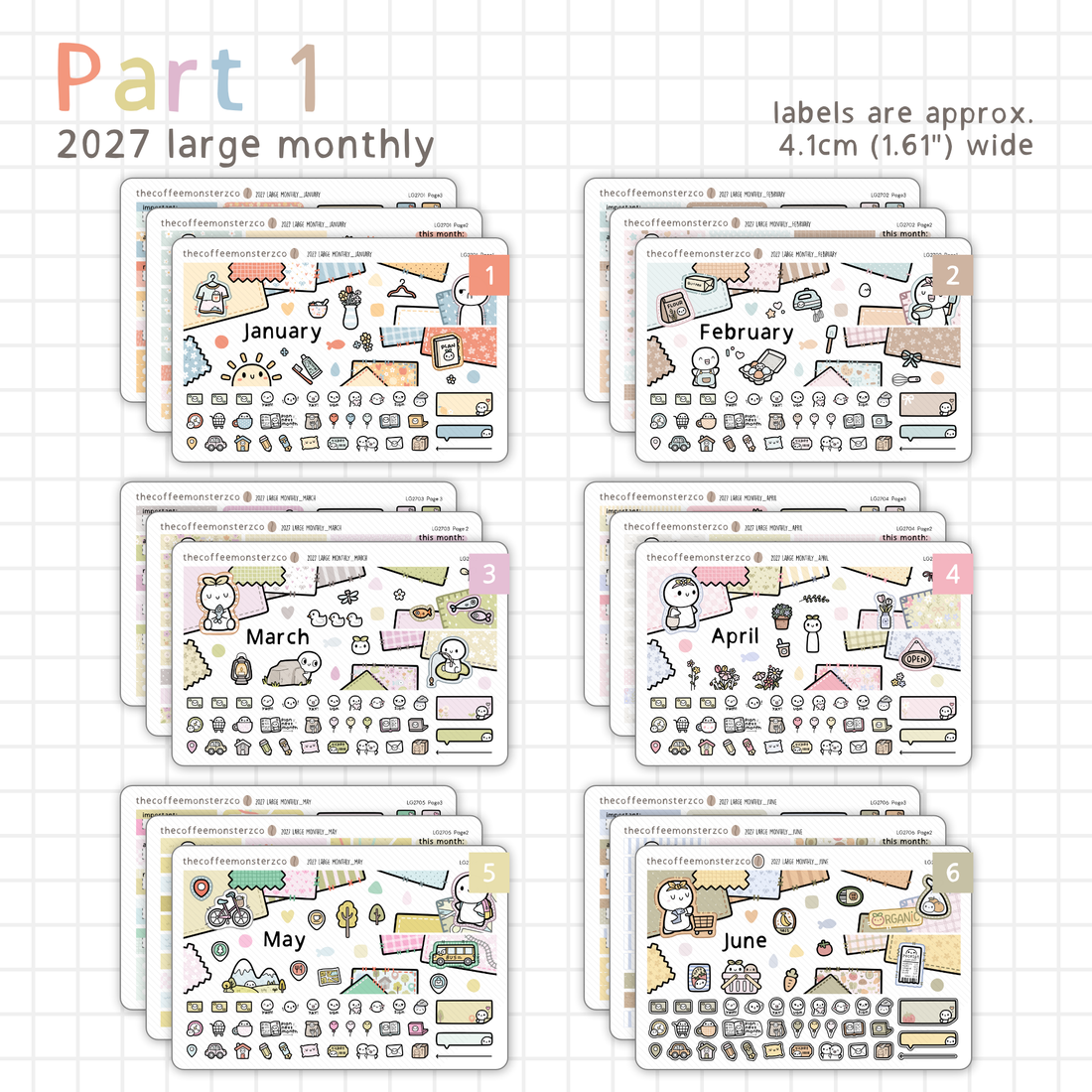 2027 Large Monthly Kits – TheCoffeeMonsterzCo