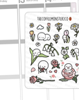 2024 Large Birth Flower Doodles Part 1 (washi stickers)