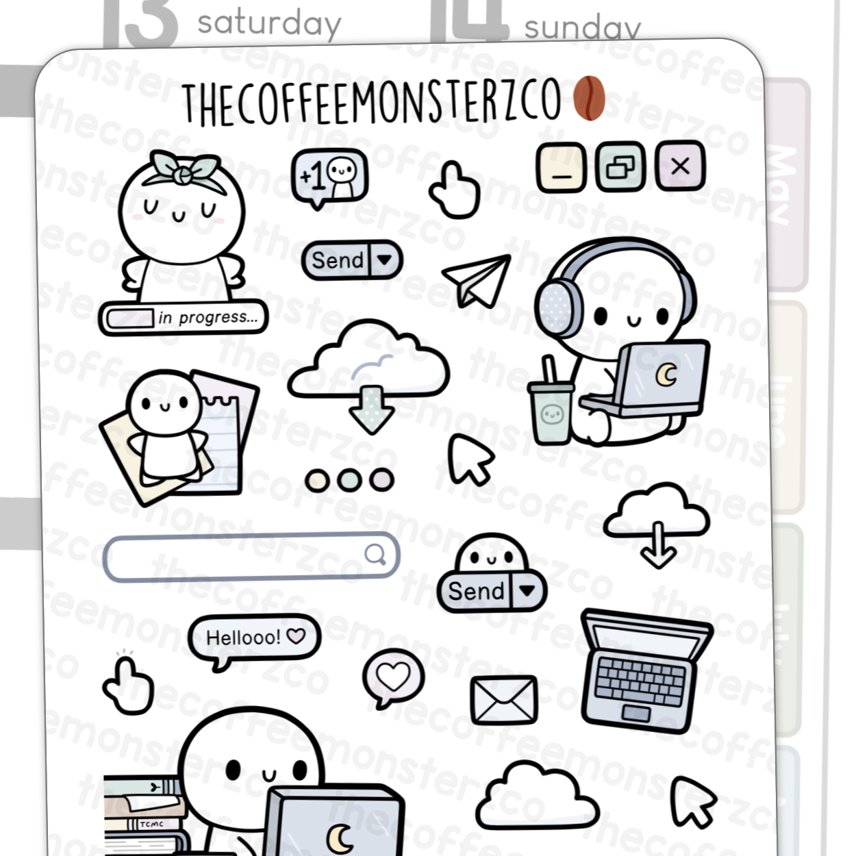 Large Surfing the Web Doodles
