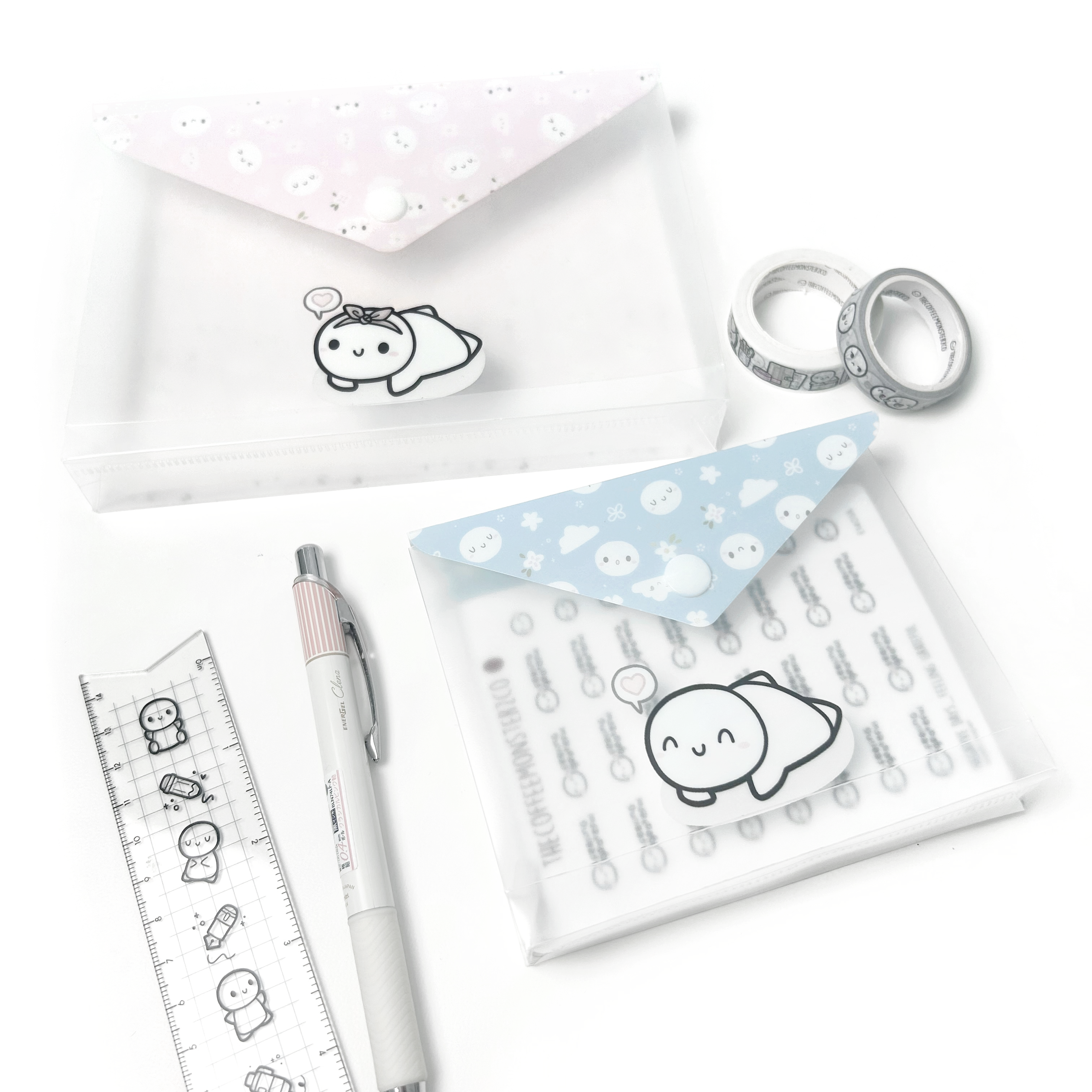 Misfit Plastic Gusset Sticker Envelope