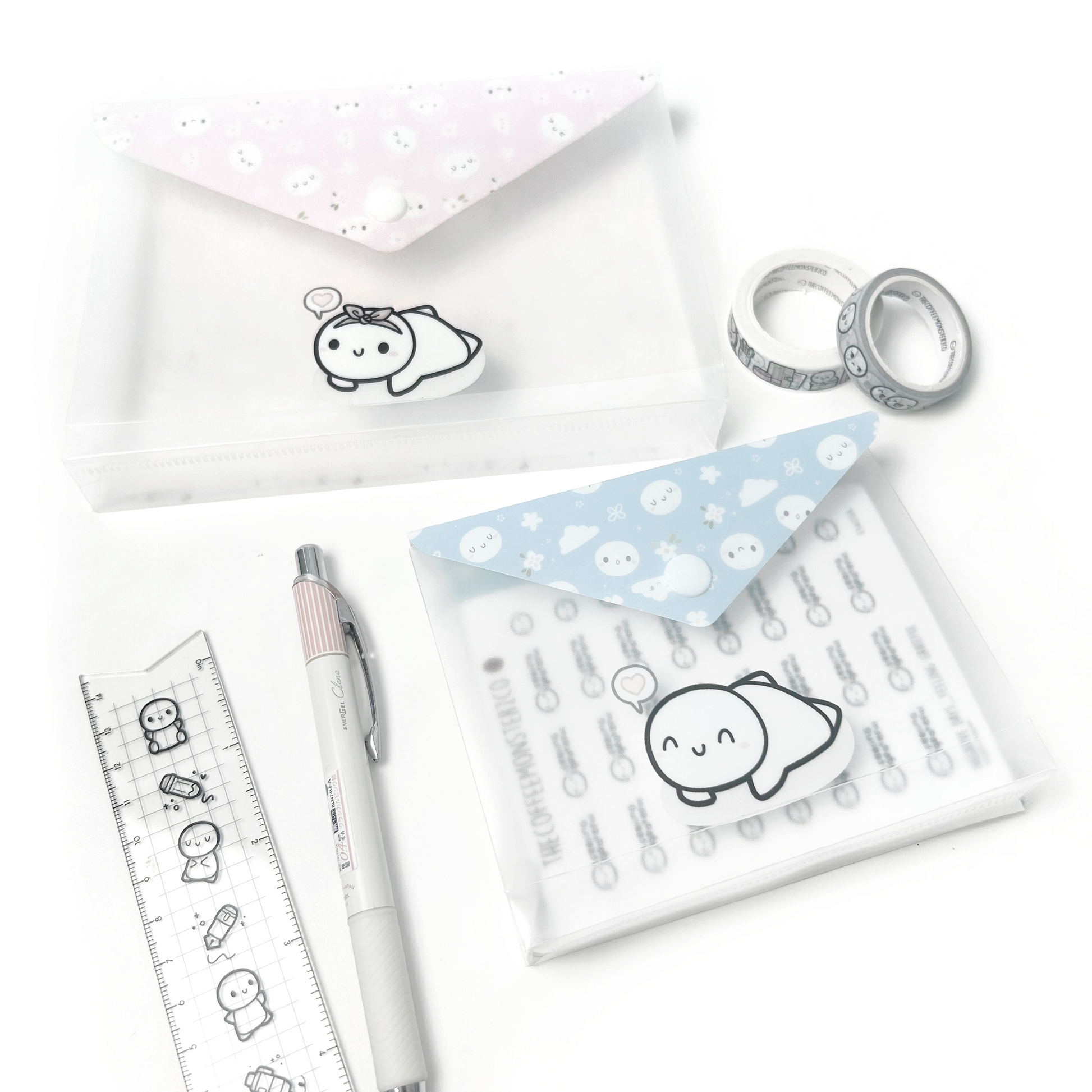 Misfit Plastic Gusset Sticker Envelope