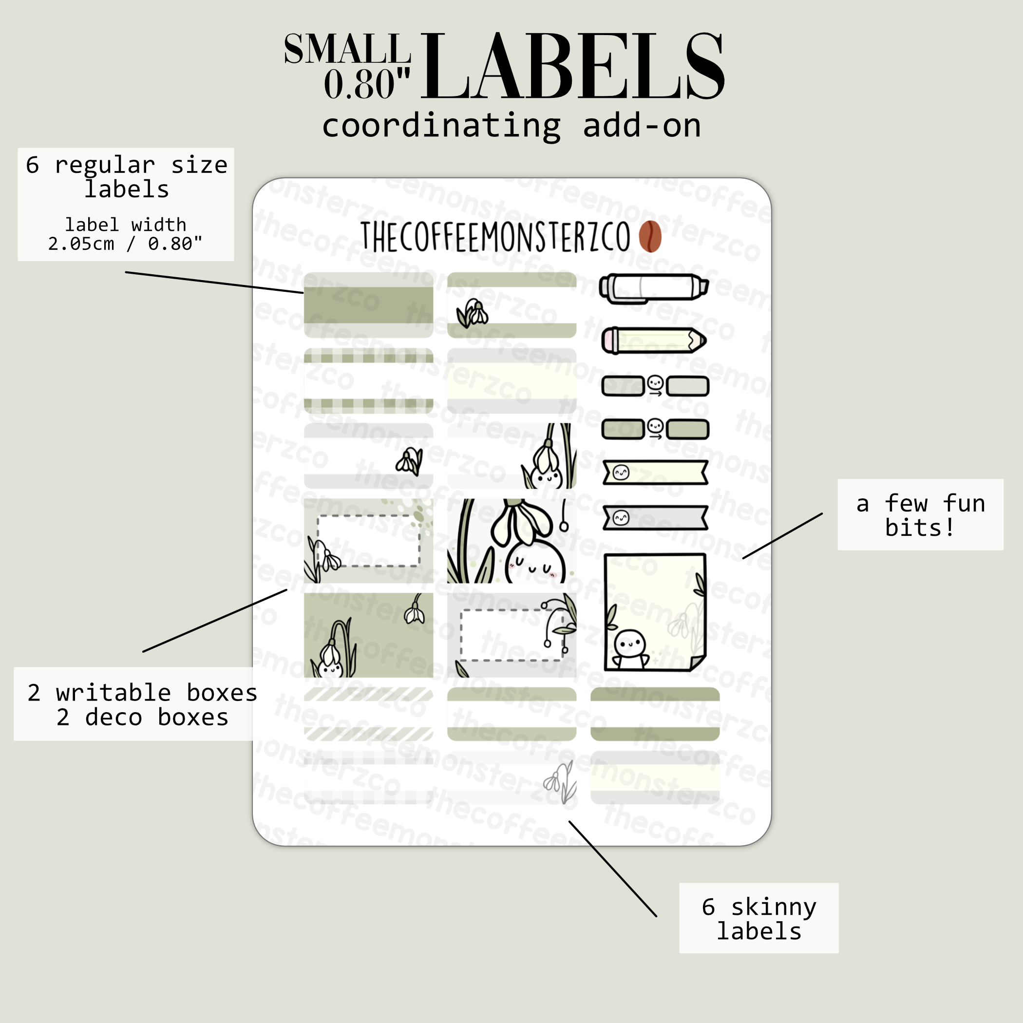 2024 Coordinating Add-ons - Small Labels (0.80") - Part 1