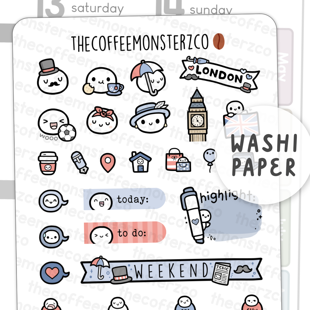 A Day In London - Sticker Sampler (1 per customer)