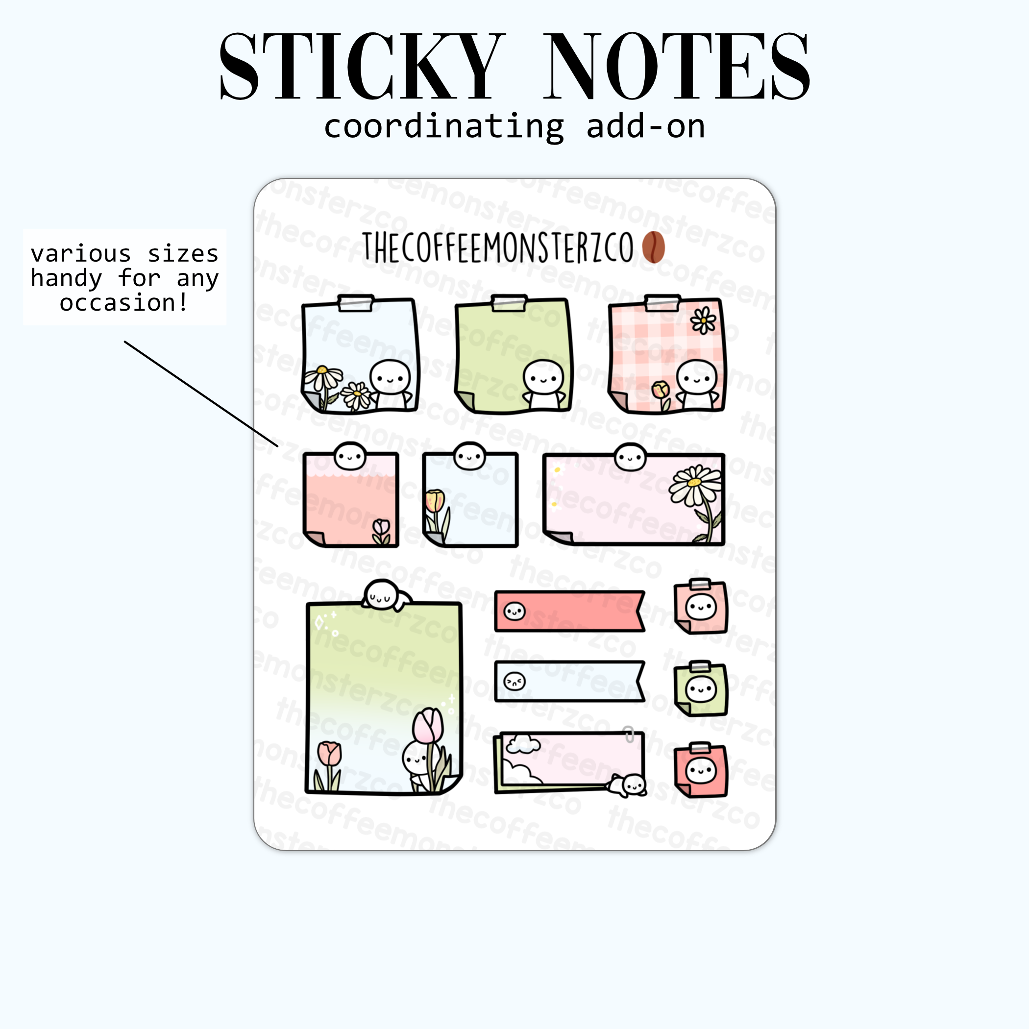 Sticky Notes Planner Stickers Notes Planner Stickers Post It Notes Stickers  Journal Stickers Diary Stickers Planner Stickers 