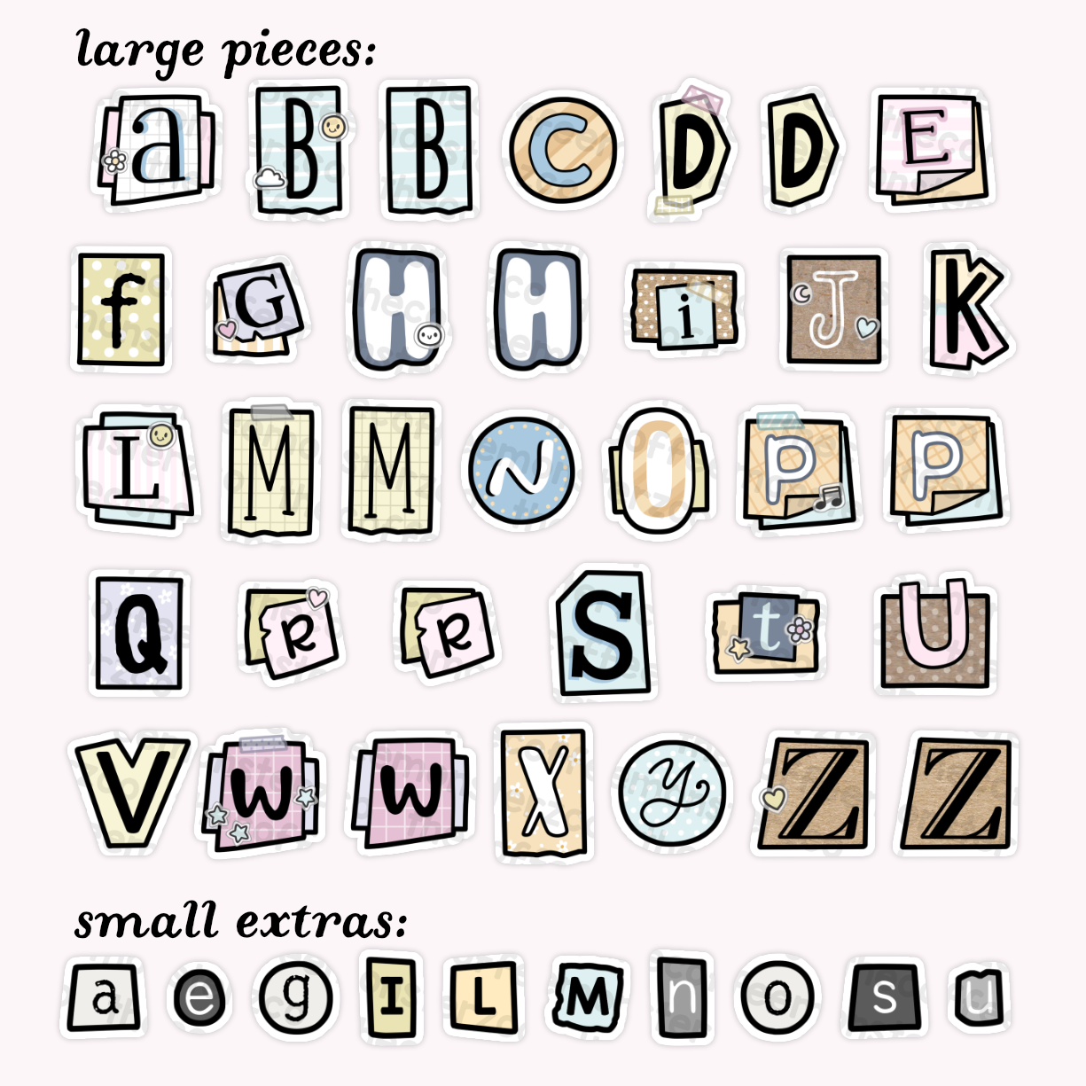 Alphabet Clippings (Digital File)