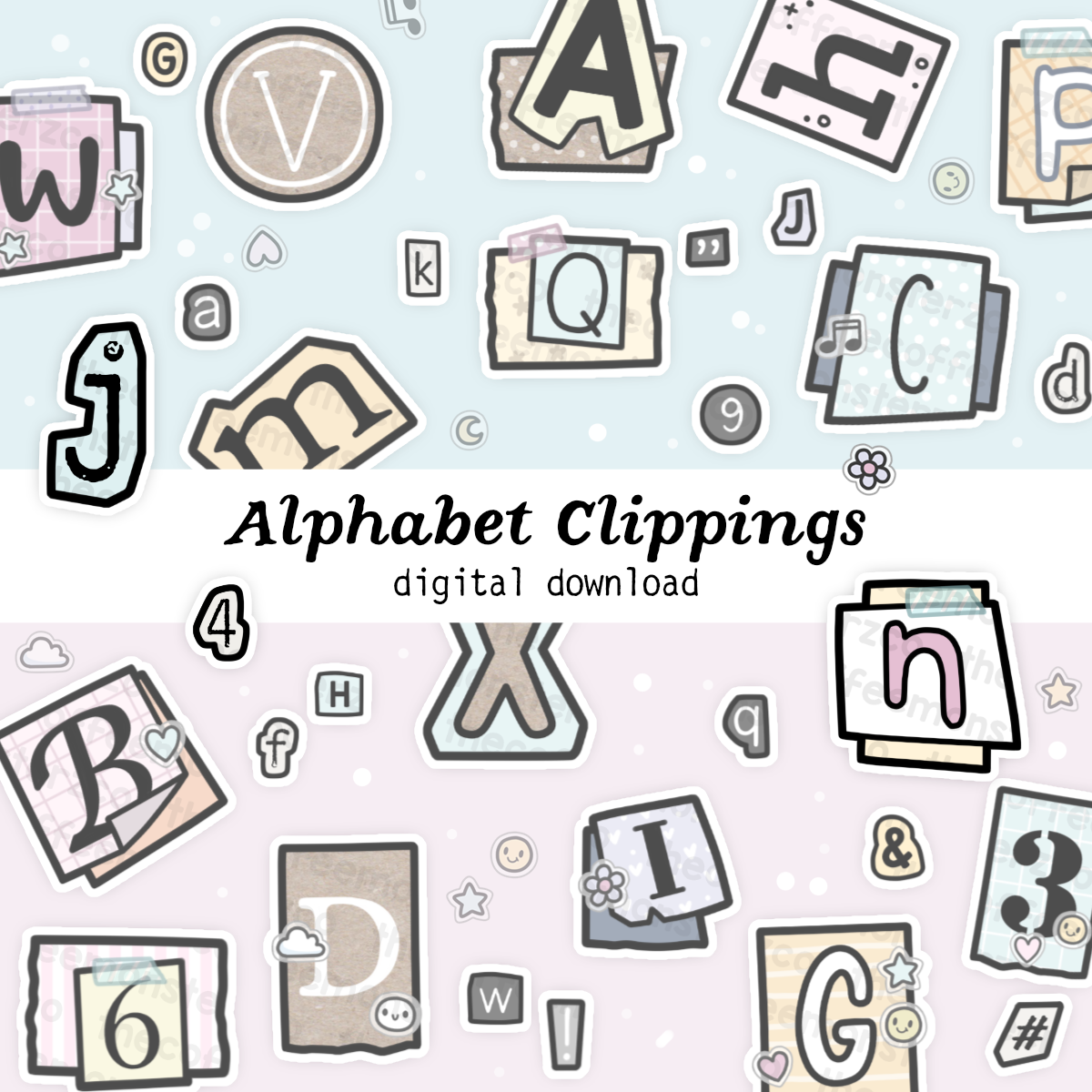 Alphabet Clippings (Digital File)